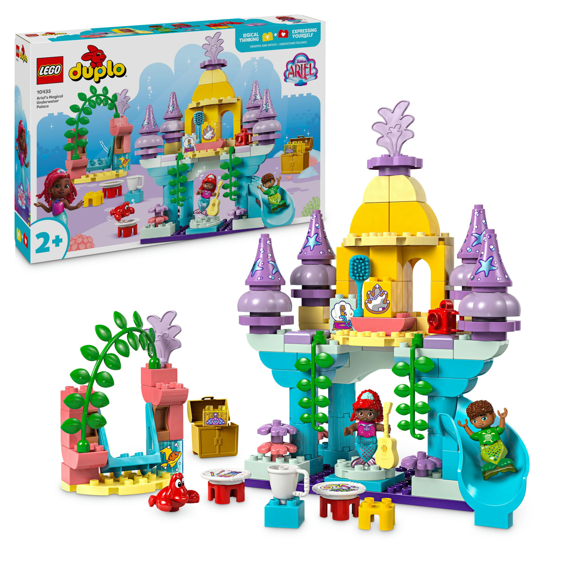 Lego duplo | disney 10435 il magico palazzo sottomarino di ariel, giochi per bambini 2+, castello giocattolo della sirenetta - LEGO DUPLO