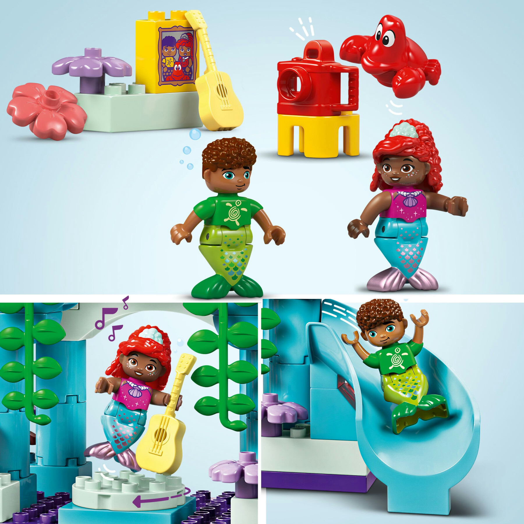 Lego duplo | disney 10435 il magico palazzo sottomarino di ariel, giochi per bambini 2+, castello giocattolo della sirenetta - LEGO DUPLO