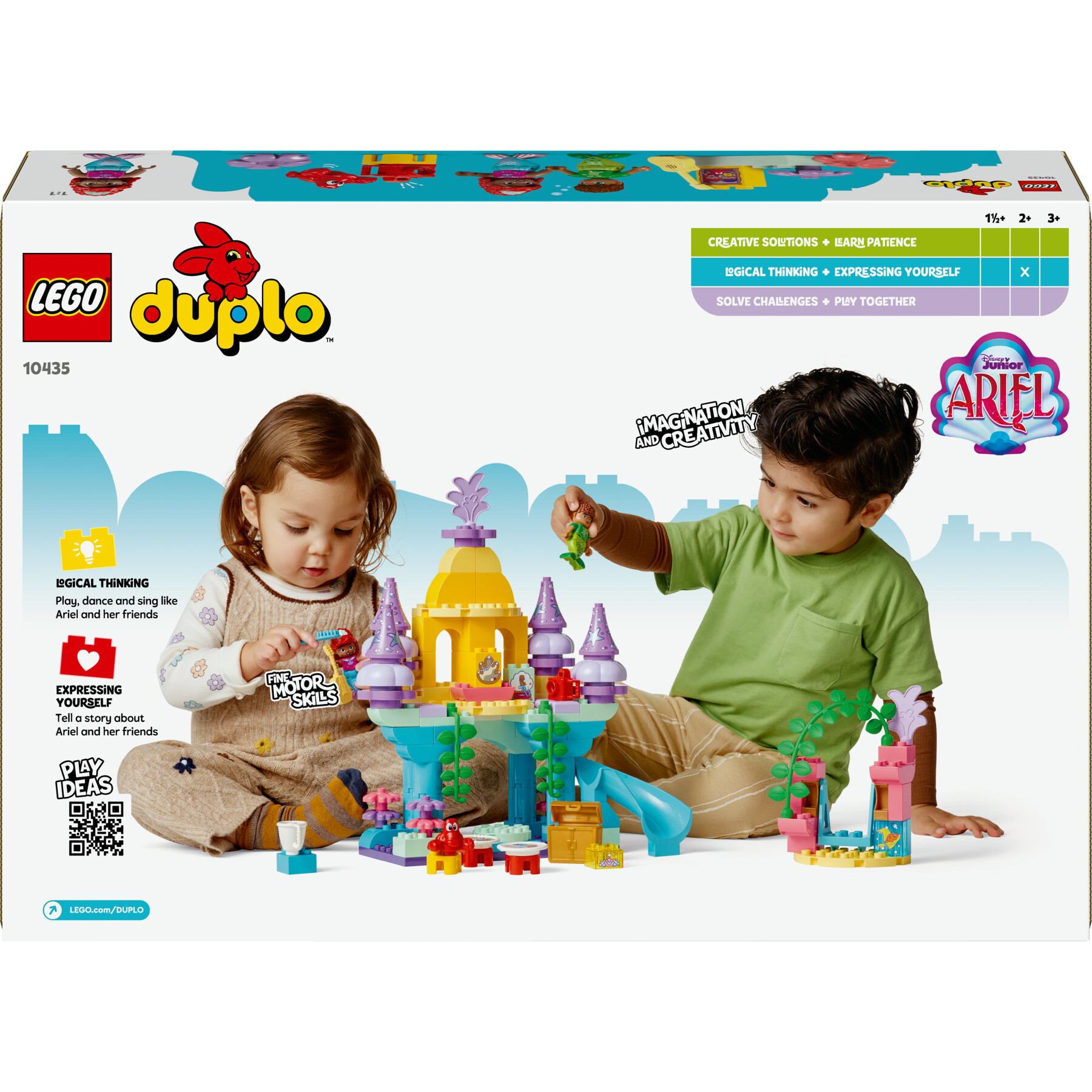 Lego duplo | disney 10435 il magico palazzo sottomarino di ariel, giochi per bambini 2+, castello giocattolo della sirenetta - LEGO DUPLO