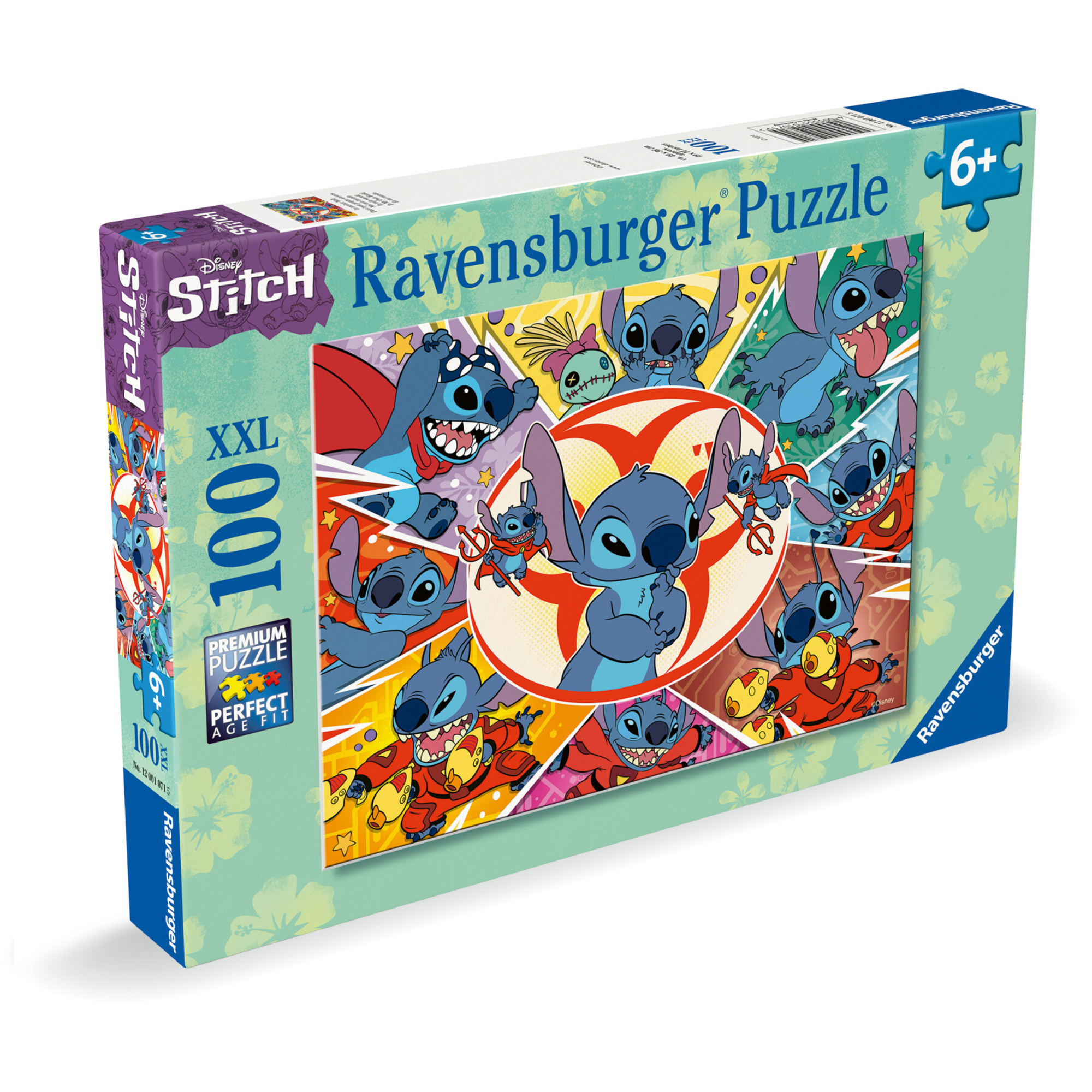 Ravensburger - puzzle disney stitch - 100 pezzi xxl - età raccomandata 6+ anni - RAVENSBURGER, Disney Stitch