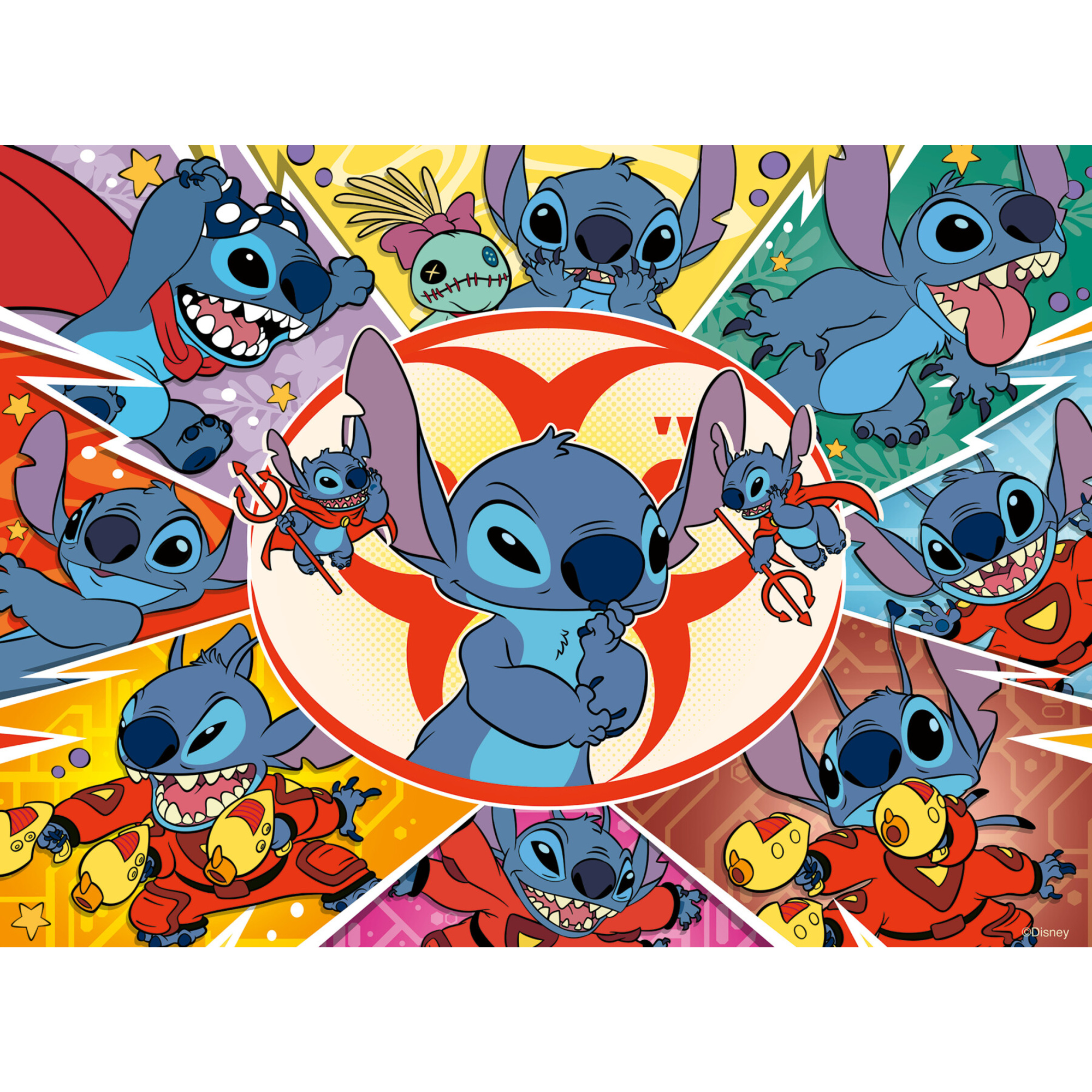 Ravensburger - puzzle disney stitch - 100 pezzi xxl - età raccomandata 6+ anni - RAVENSBURGER, Disney Stitch