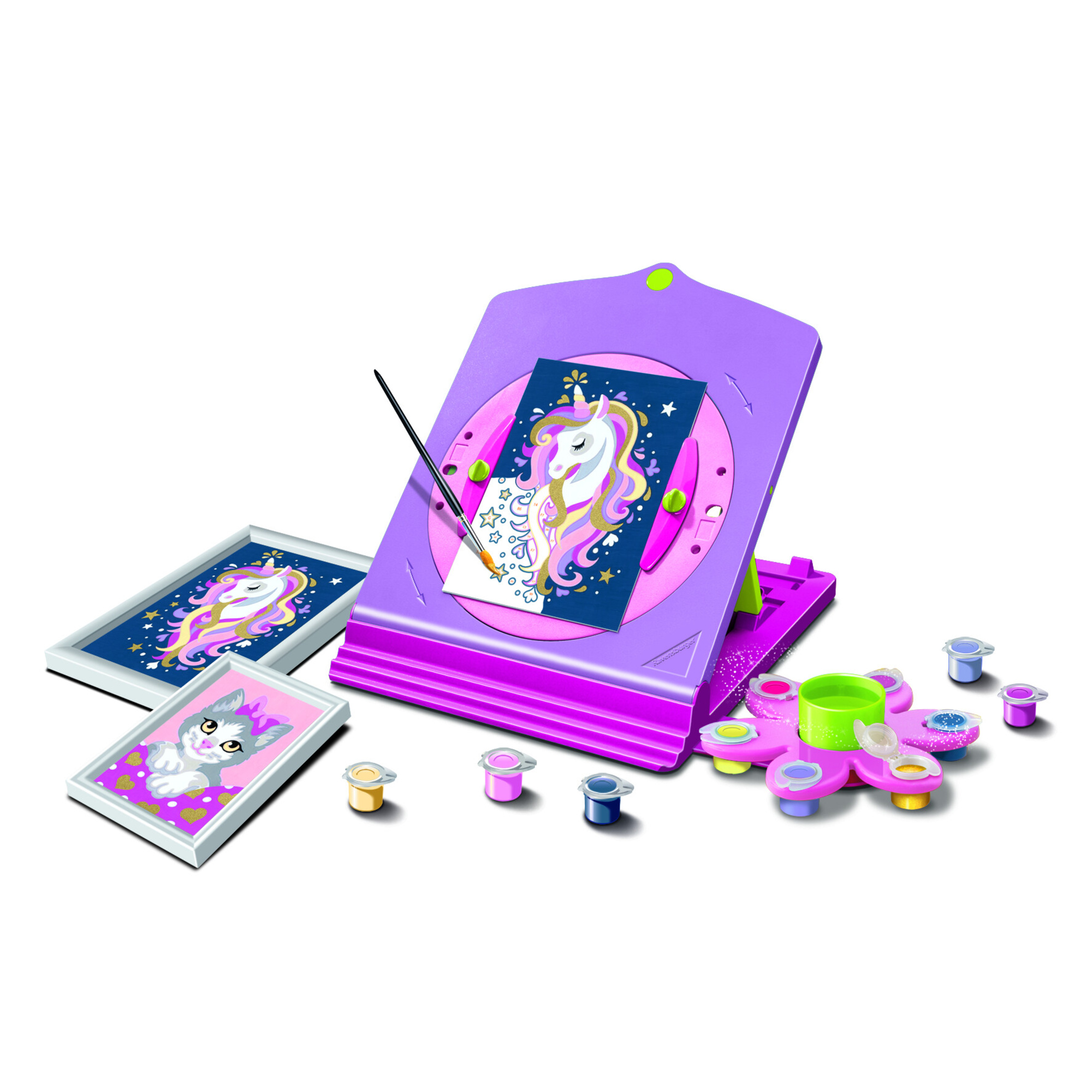 Ravensburger - creart atelier - set con cavalletto tema unicorni - dipingere con i numeri - gioco creativo bambini 7+ anni - CREART