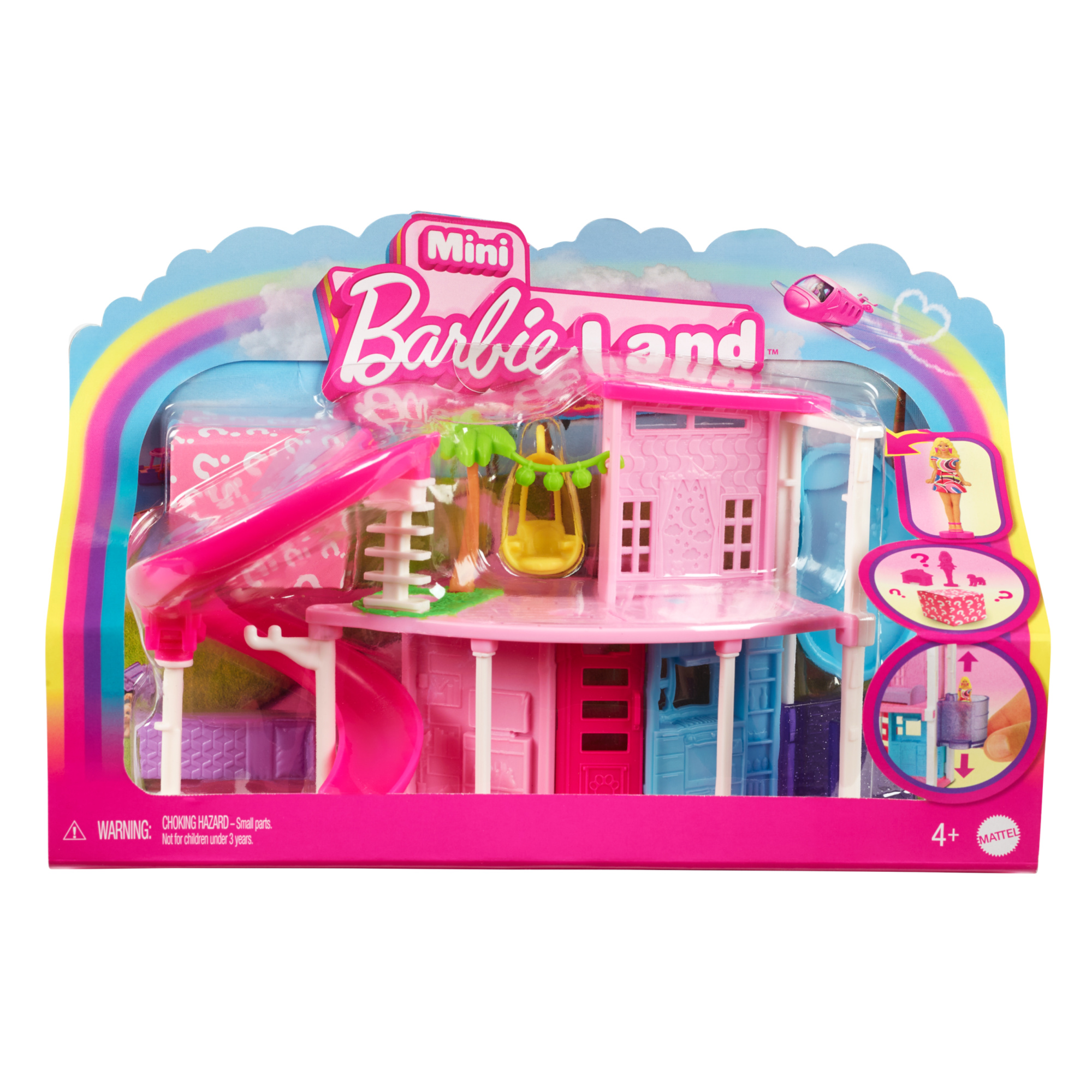Mini barbieland - casa dei sogni 1 - playset con bambola barbie a sorpresa, mobili e accessori inclusi - Barbie