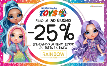 -25% SPENDENDO ALMENO 19,99€ SU TUTTA LA LINEA RAINBOW HIGH