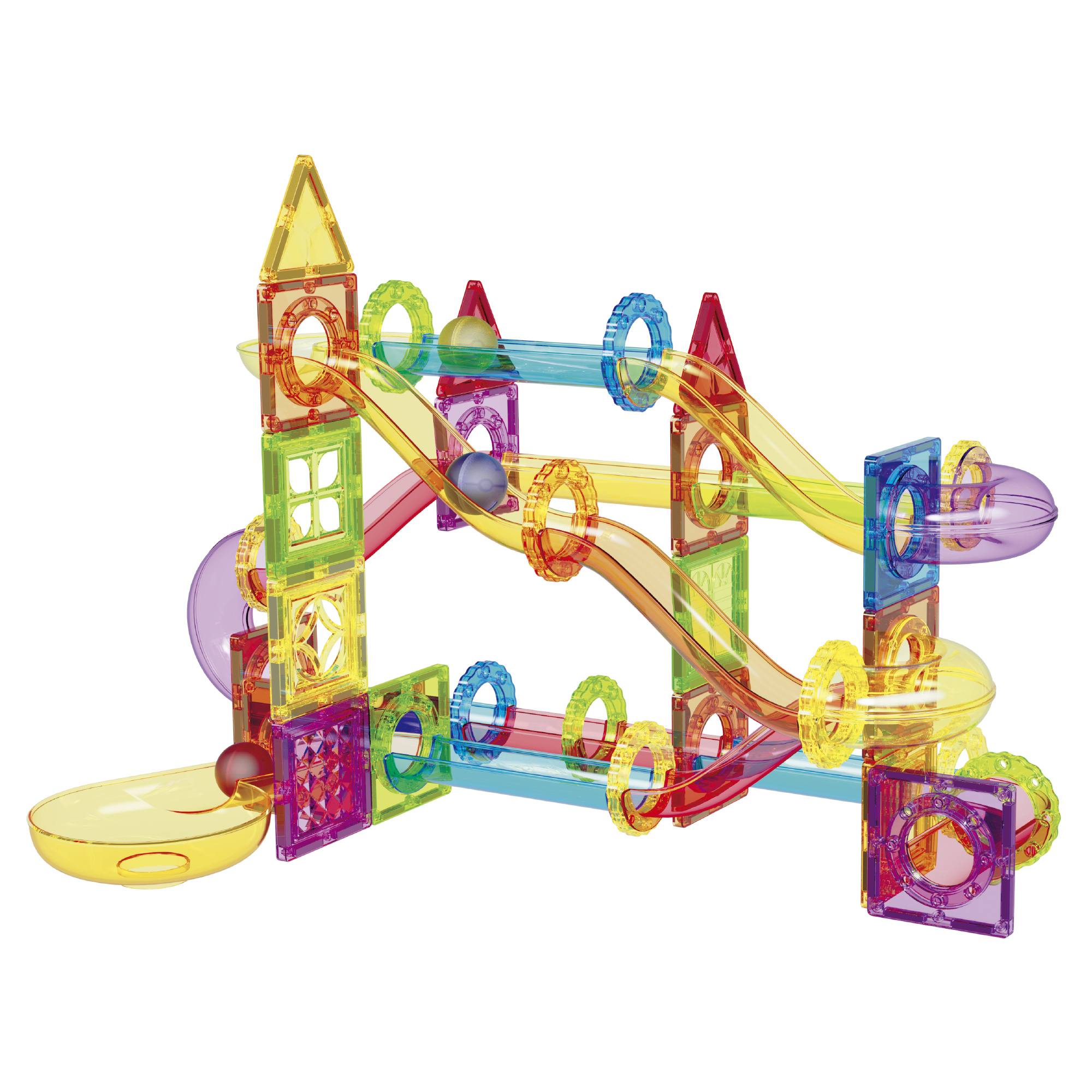 Costruzioni magnetiche per bambini - 52 piastrelle magnetiche - ZIG ZAG