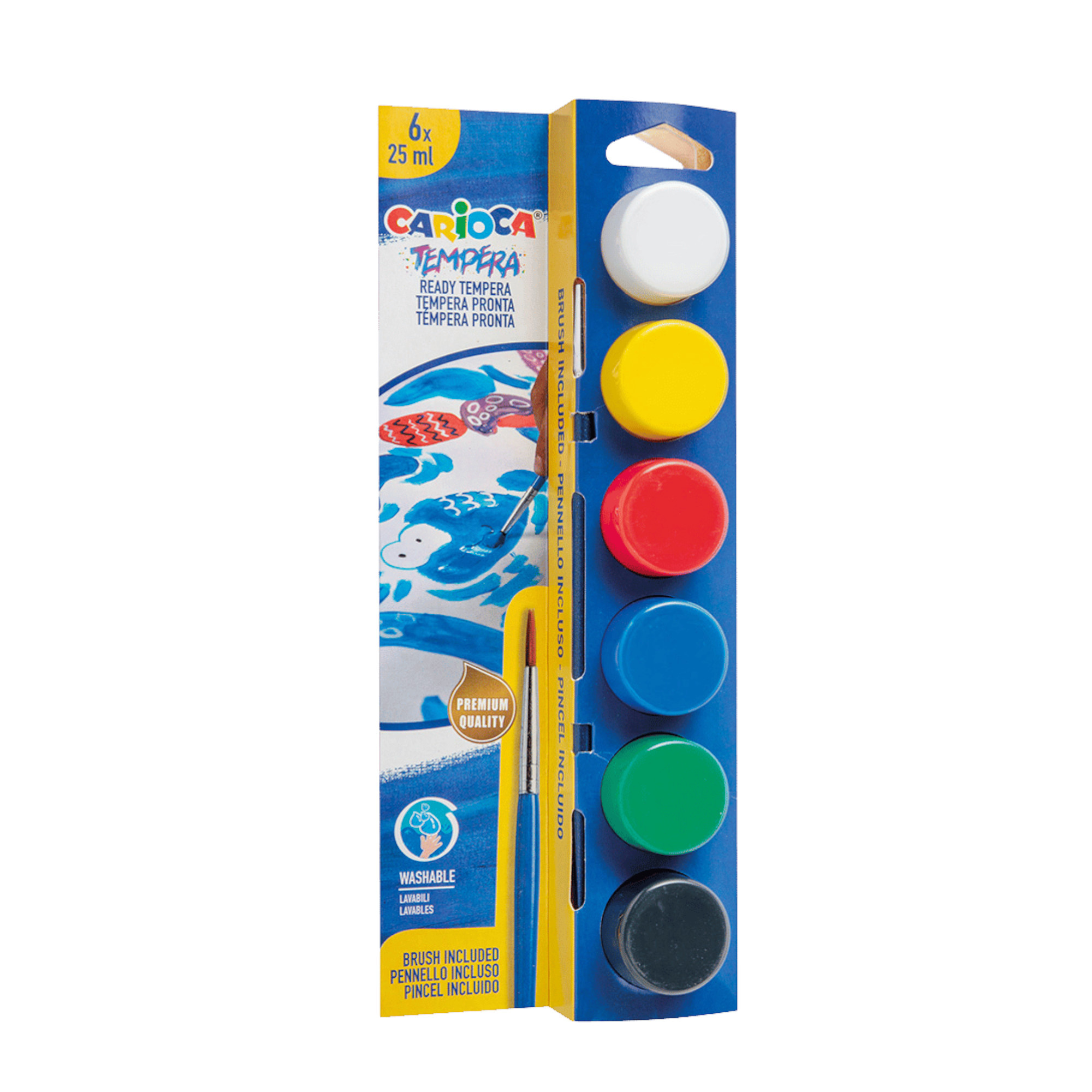 Tempera in vasetti 25 ml - 6 pz - 