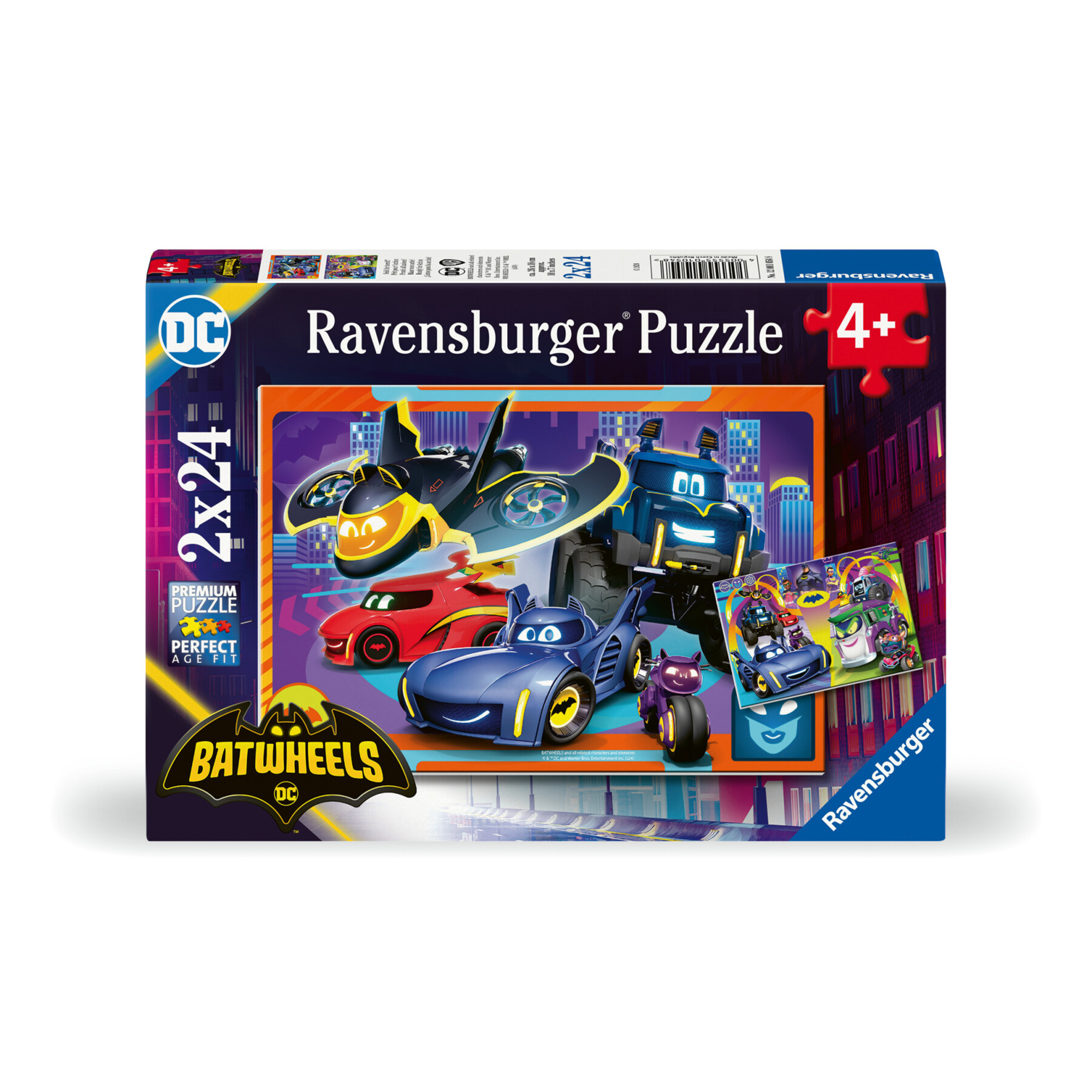 Ravensburger - puzzle batwheels - collezione 2x24 - 2 puzzle da 24 pezzi - età raccomandata 4+ anni - RAVENSBURGER