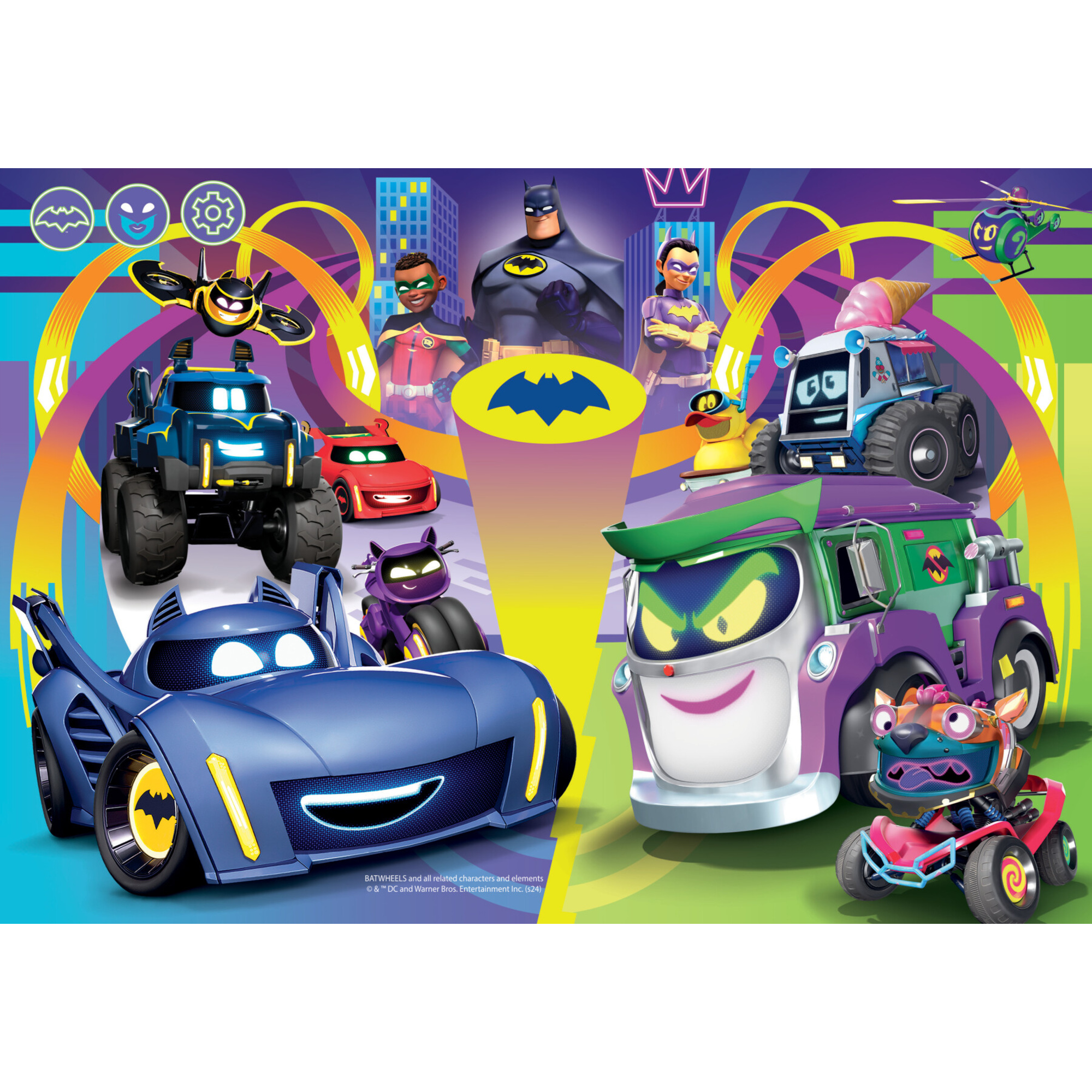 Ravensburger - puzzle batwheels - collezione 2x24 - 2 puzzle da 24 pezzi - età raccomandata 4+ anni - RAVENSBURGER