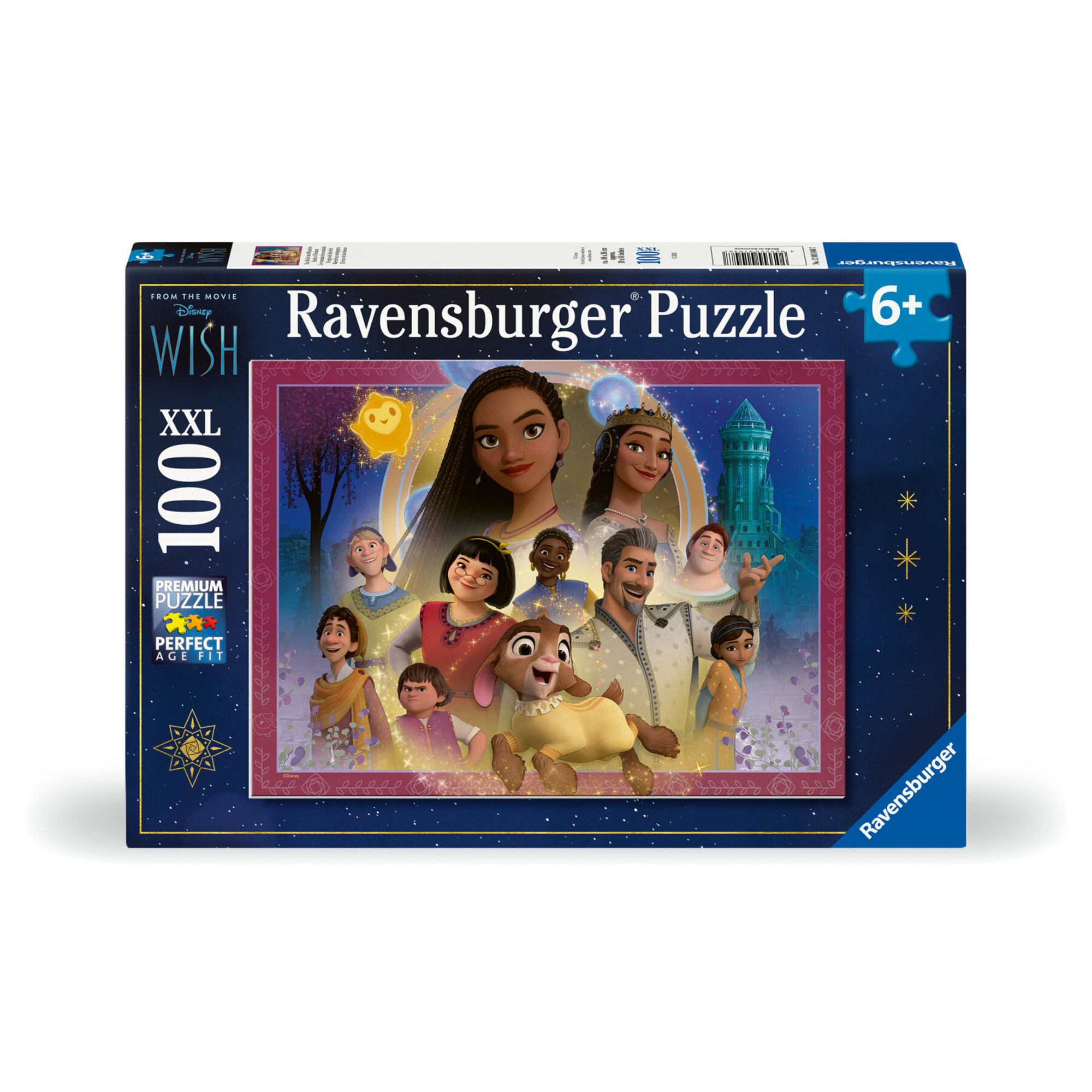 Ravensburger - puzzle disney wish - 100 pezzi xxl - età raccomandata 6+ anni - DISNEY PRINCESS, RAVENSBURGER