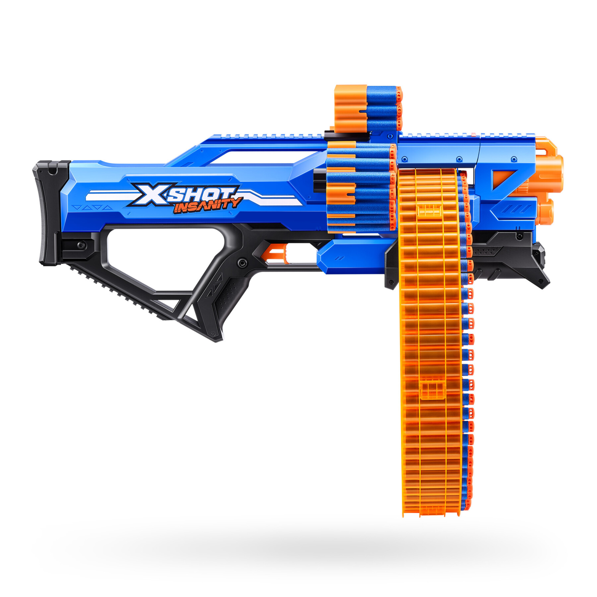 Xshot insanity mad mega barrel (72 freccette) di zuru - 