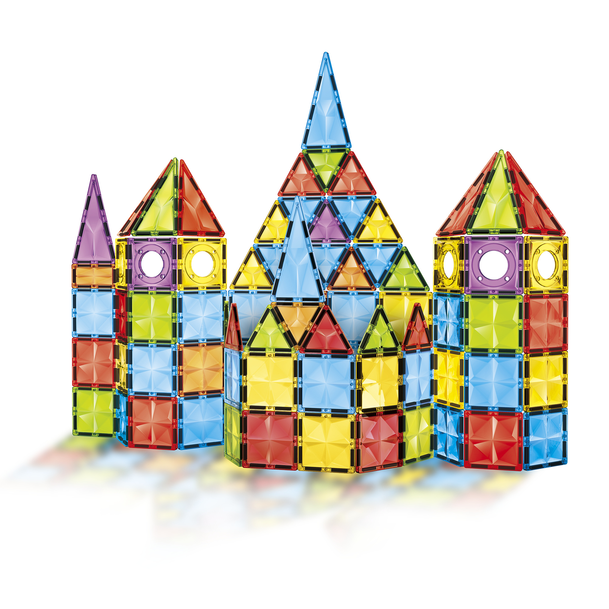 Costruzioni magnetiche per bambini - 100 piastrelle magnetiche - ZIG ZAG