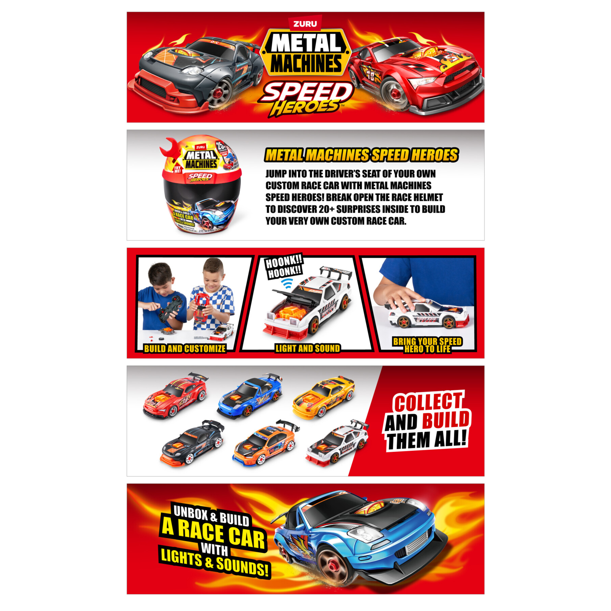 Metal machines speed ​​heroes di zuru, costruisci e gareggia con la tua auto da corsa - 