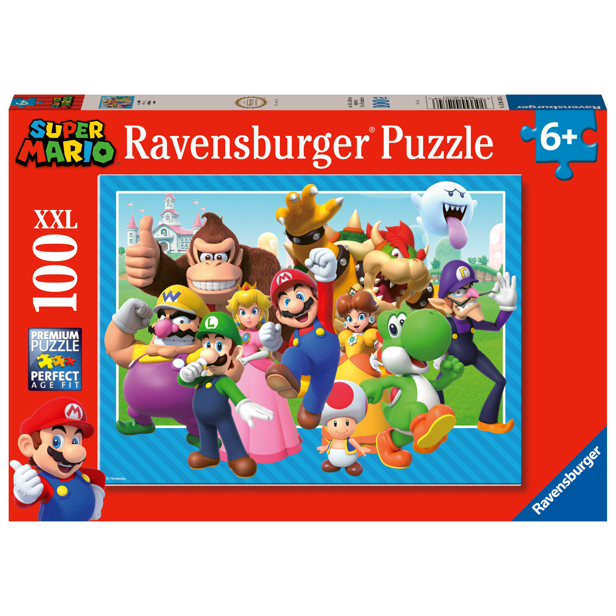 Ravensburger - puzzle super mario - 100 pezzi xxl - età raccomandata 6+ anni - RAVENSBURGER, Super Mario