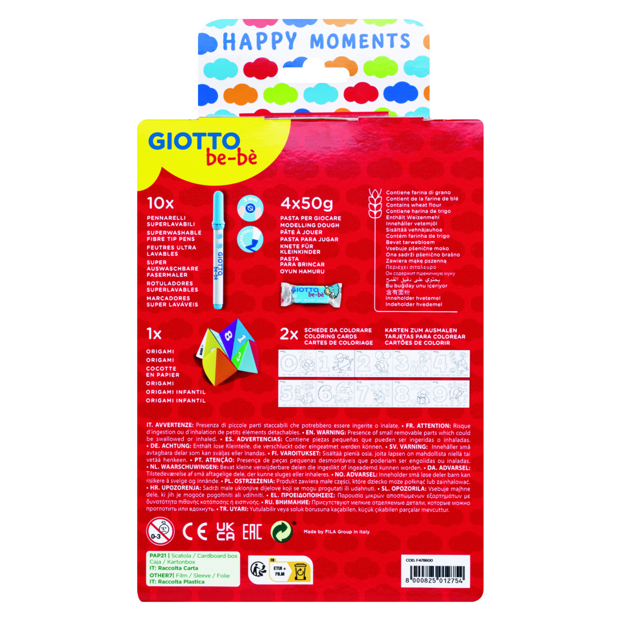 Giotto be-bè happy moments my first numbers - set creativo - GIOTTO