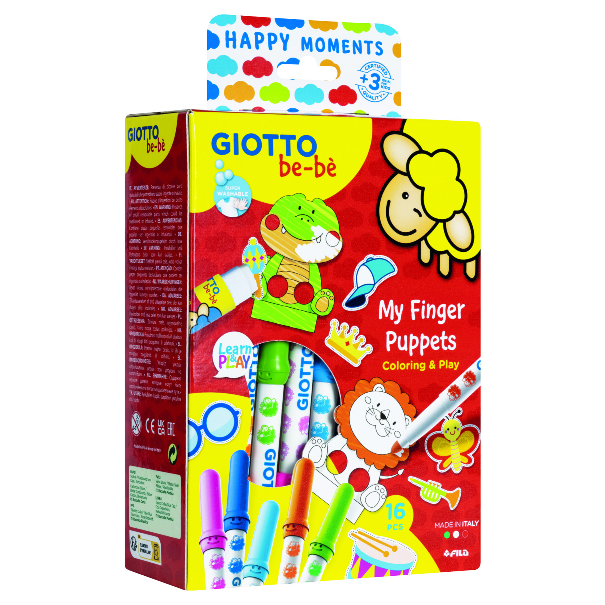 Giotto bebè happy moments my finger puppets - set creativo - GIOTTO