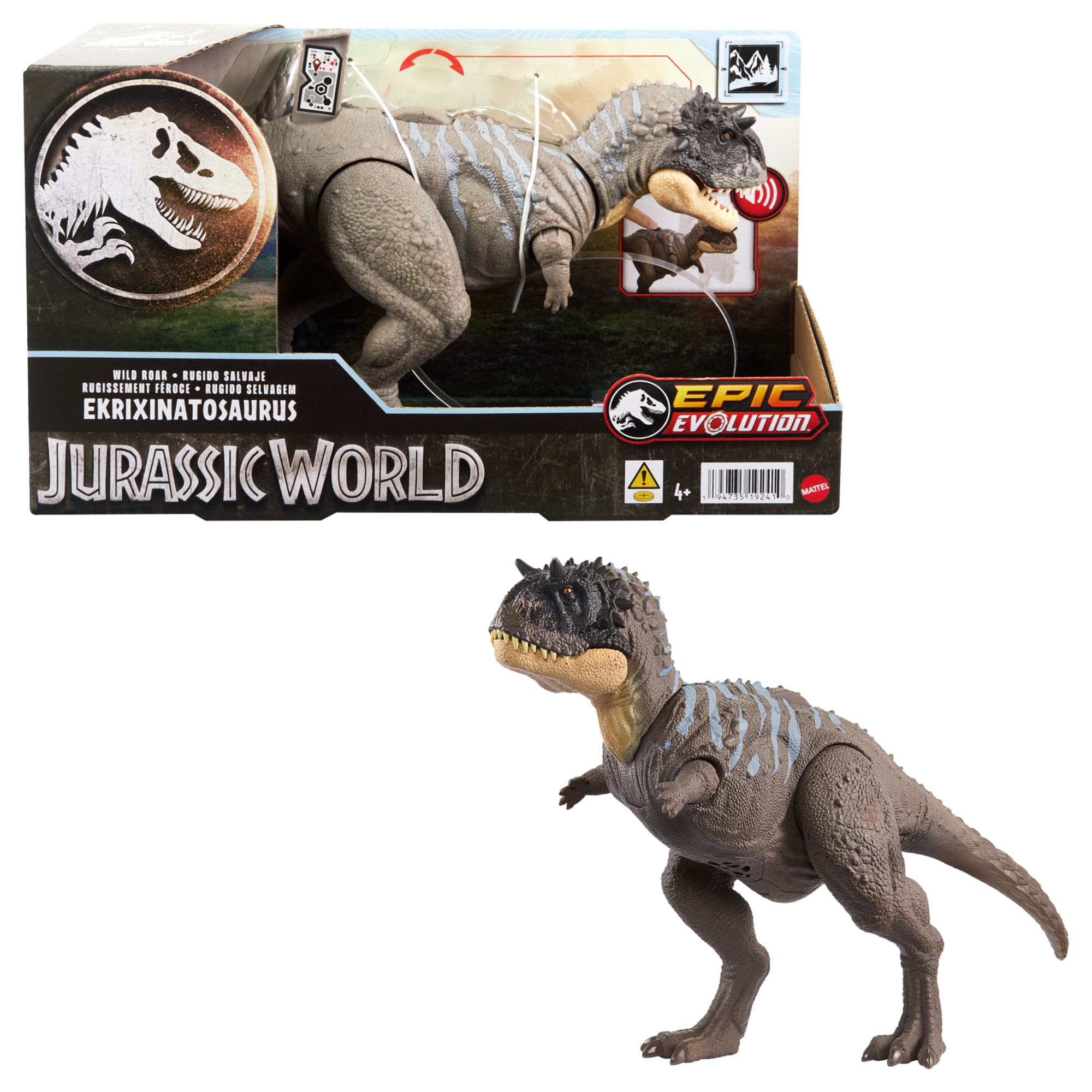 Mattel jurassic world - ecrixinatosauro ruggito selvaggio - Jurassic World