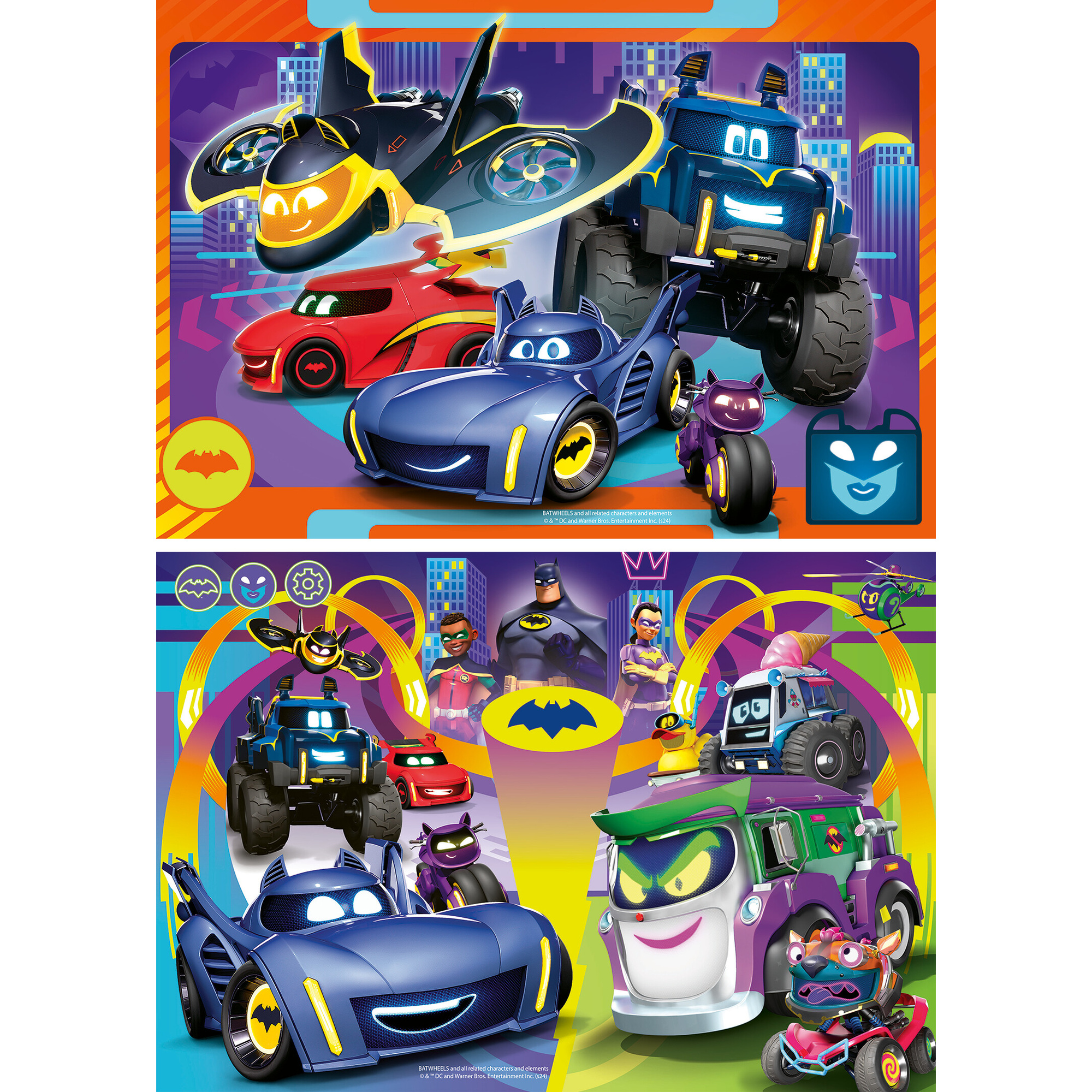 Ravensburger - puzzle batwheels - collezione 2x24 - 2 puzzle da 24 pezzi - età raccomandata 4+ anni - RAVENSBURGER