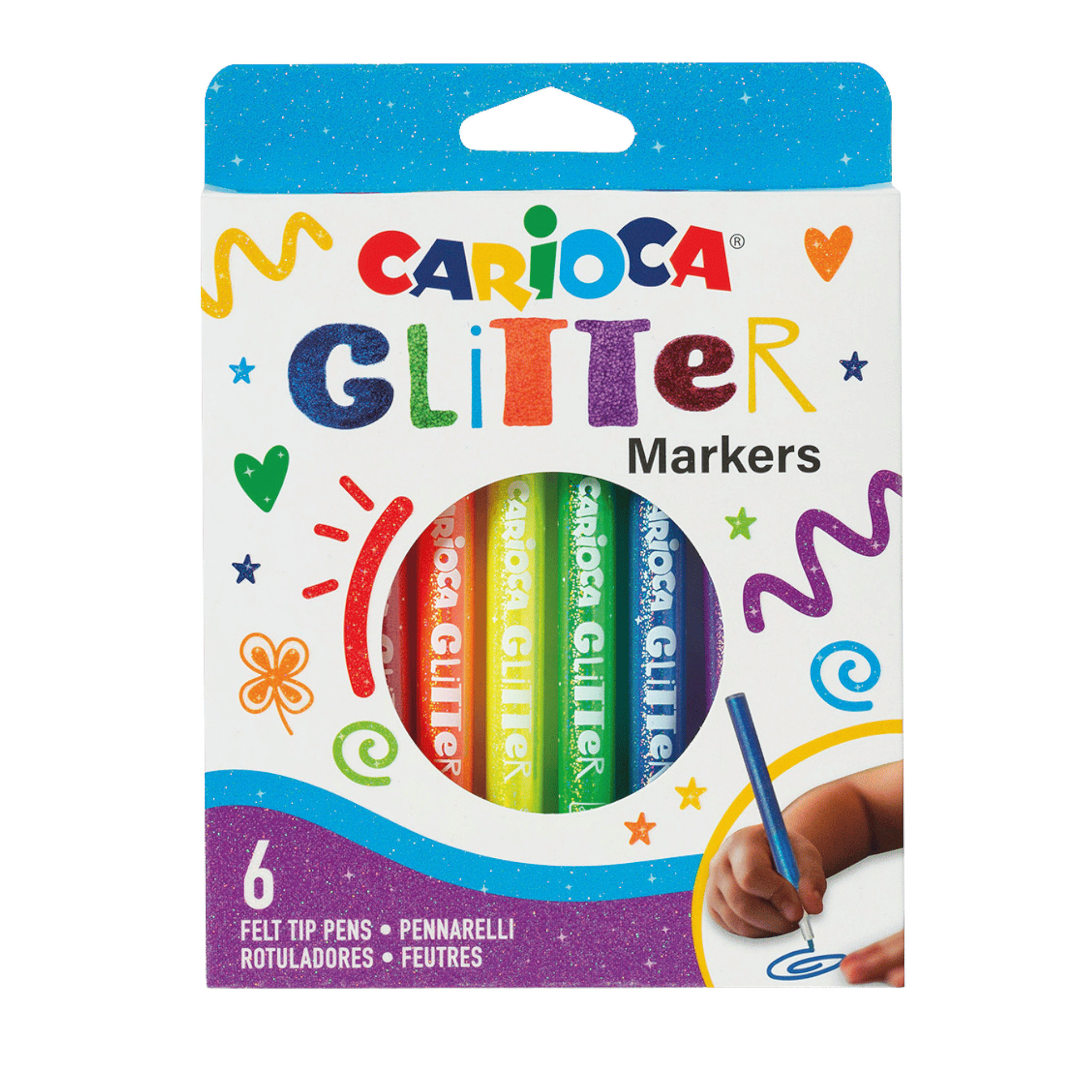 Pennarelli glitter - 6 pz - 