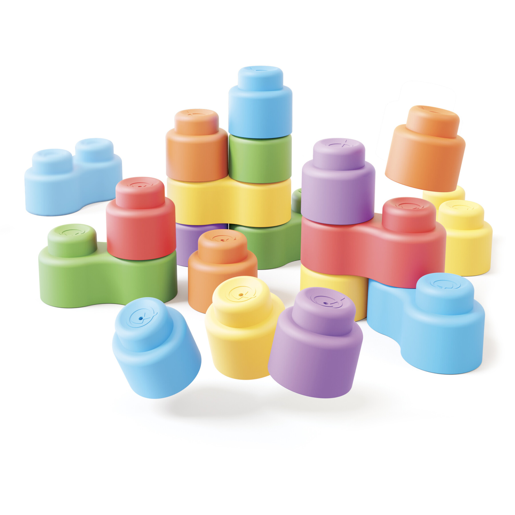 Momy soft 24 blocks set, quercetti, gioco di costruzioni, 6-36 mesi - 