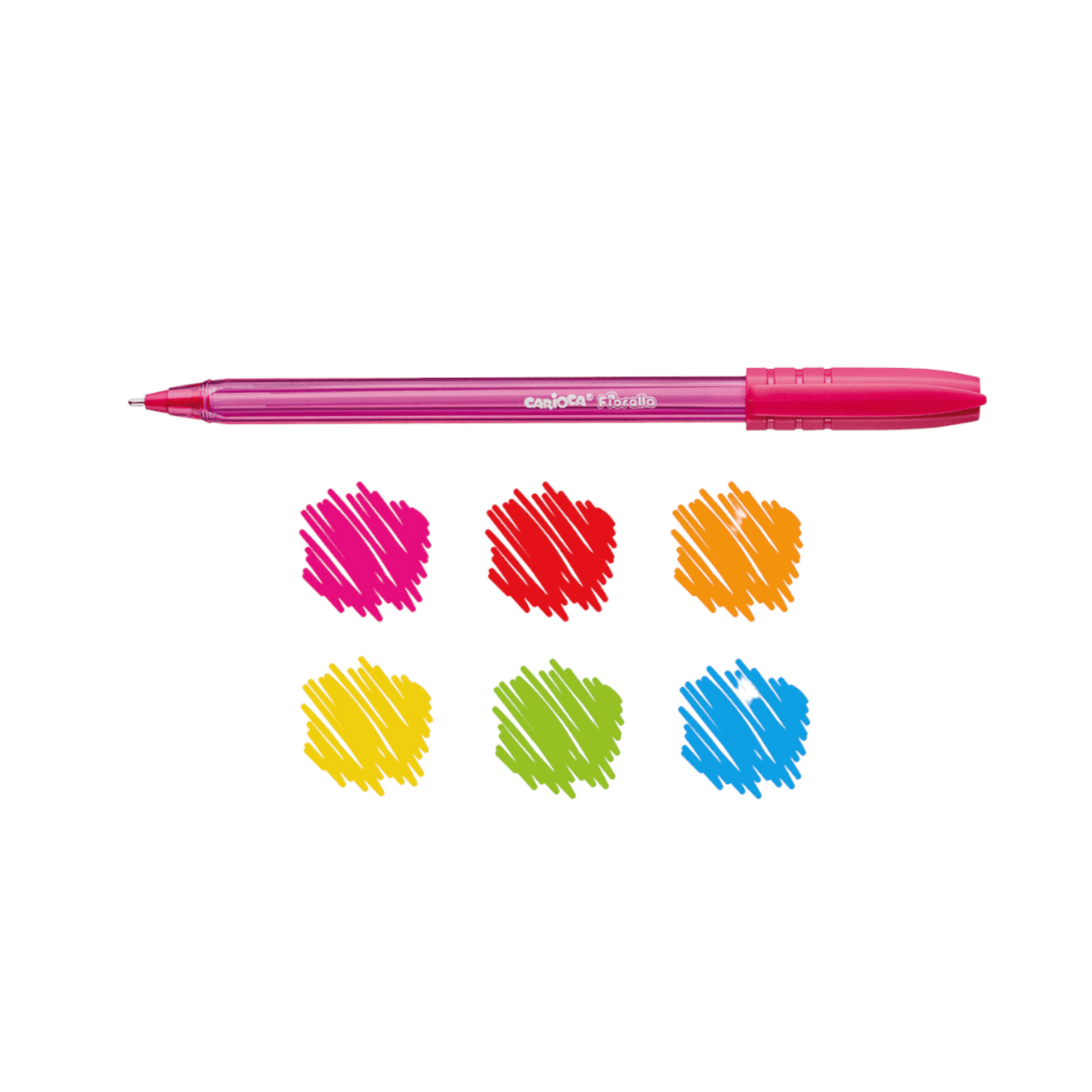 Penne colorate fiorella neon - 6 pz - 