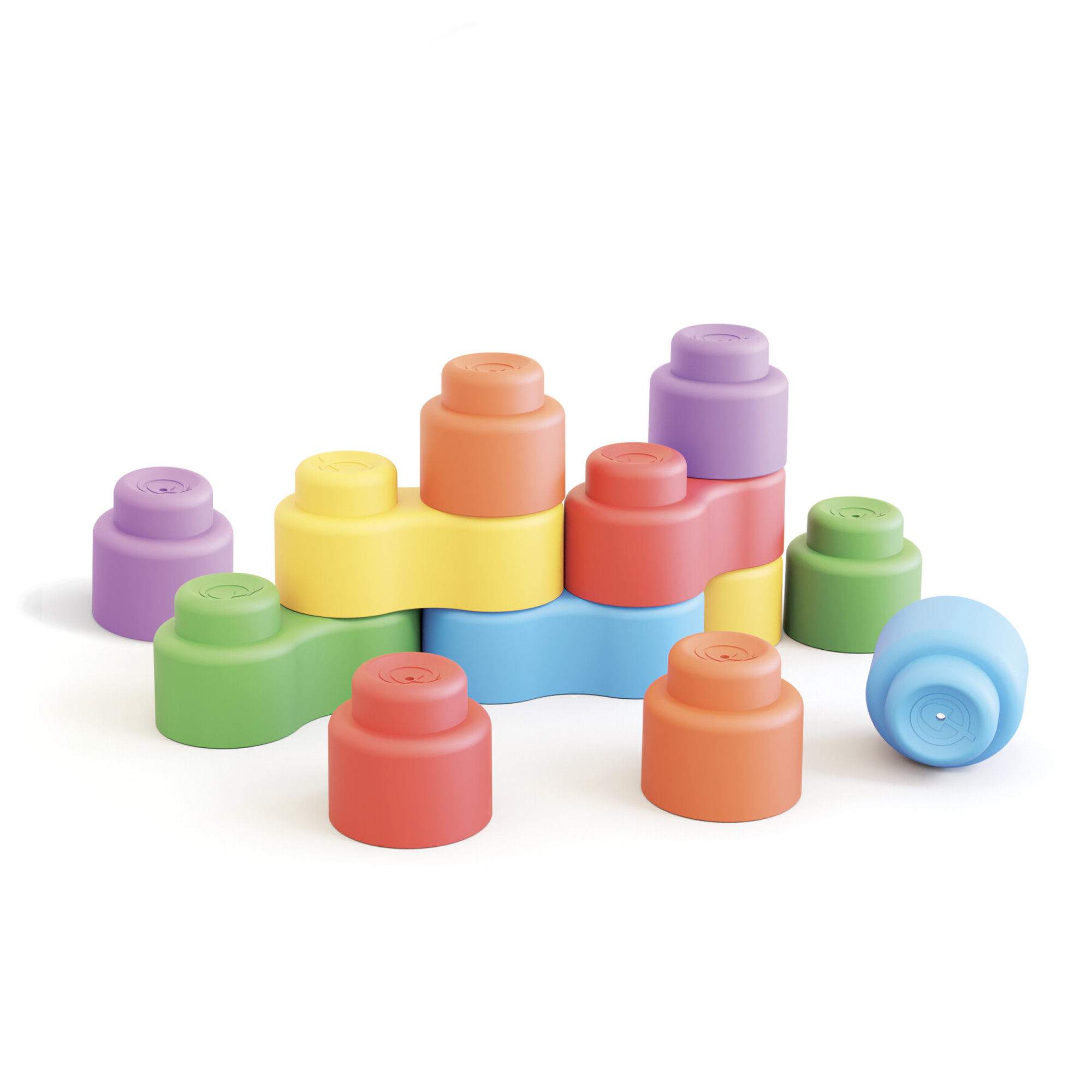 Momy soft 12 blocks set, quercetti, gioco di costruzioni, 6-36 mesi - 