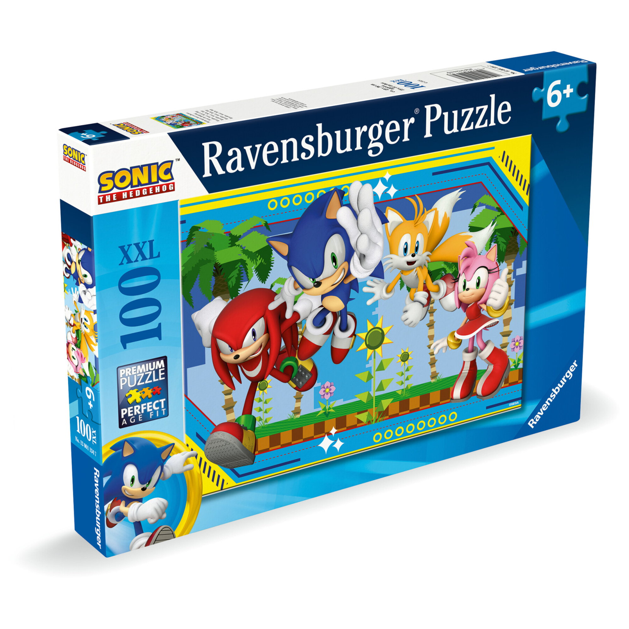 Ravensburger - puzzle sonic - 100 pezzi xxl - età raccomandata 6+ anni - RAVENSBURGER, Sonic