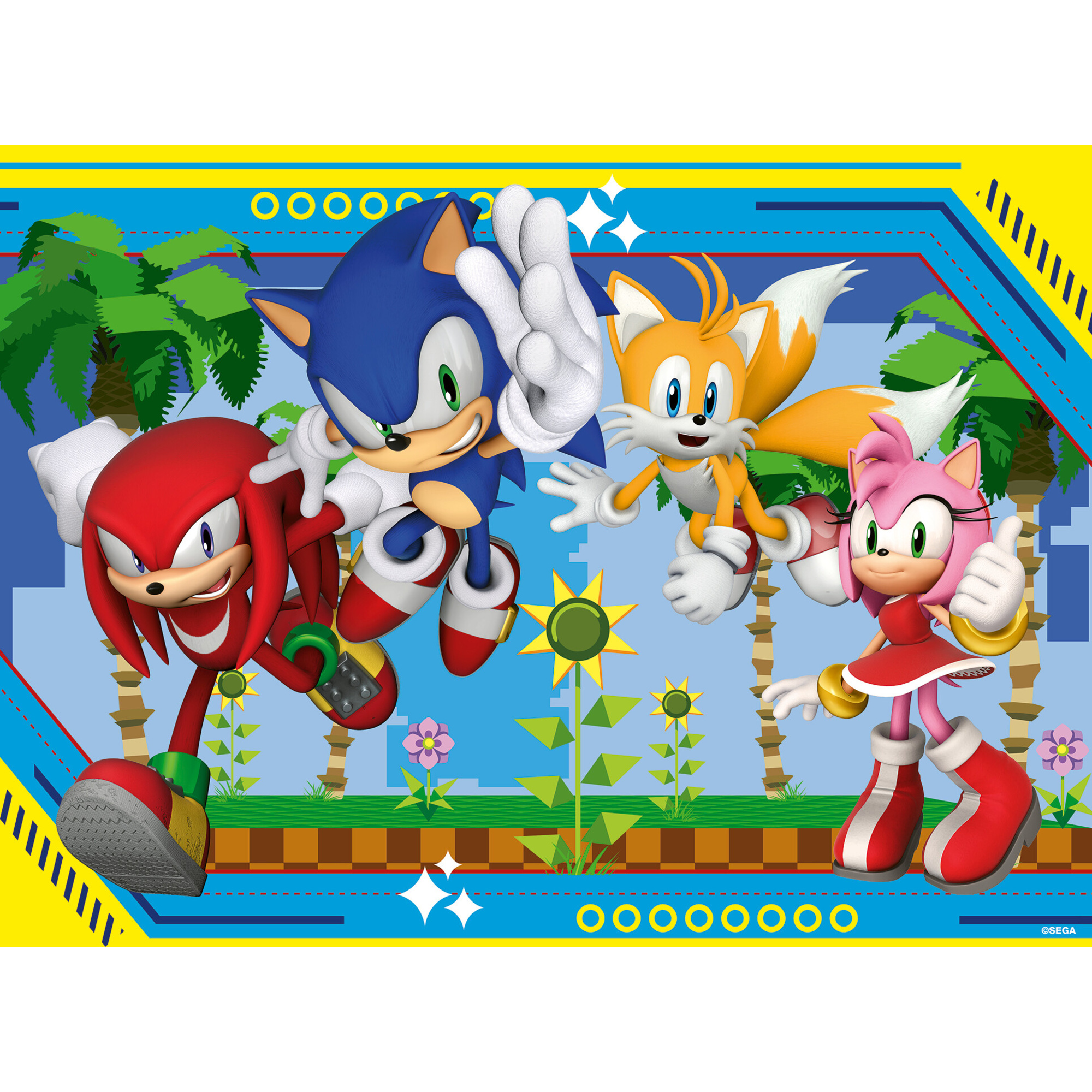 Ravensburger - puzzle sonic - 100 pezzi xxl - età raccomandata 6+ anni - RAVENSBURGER, Sonic