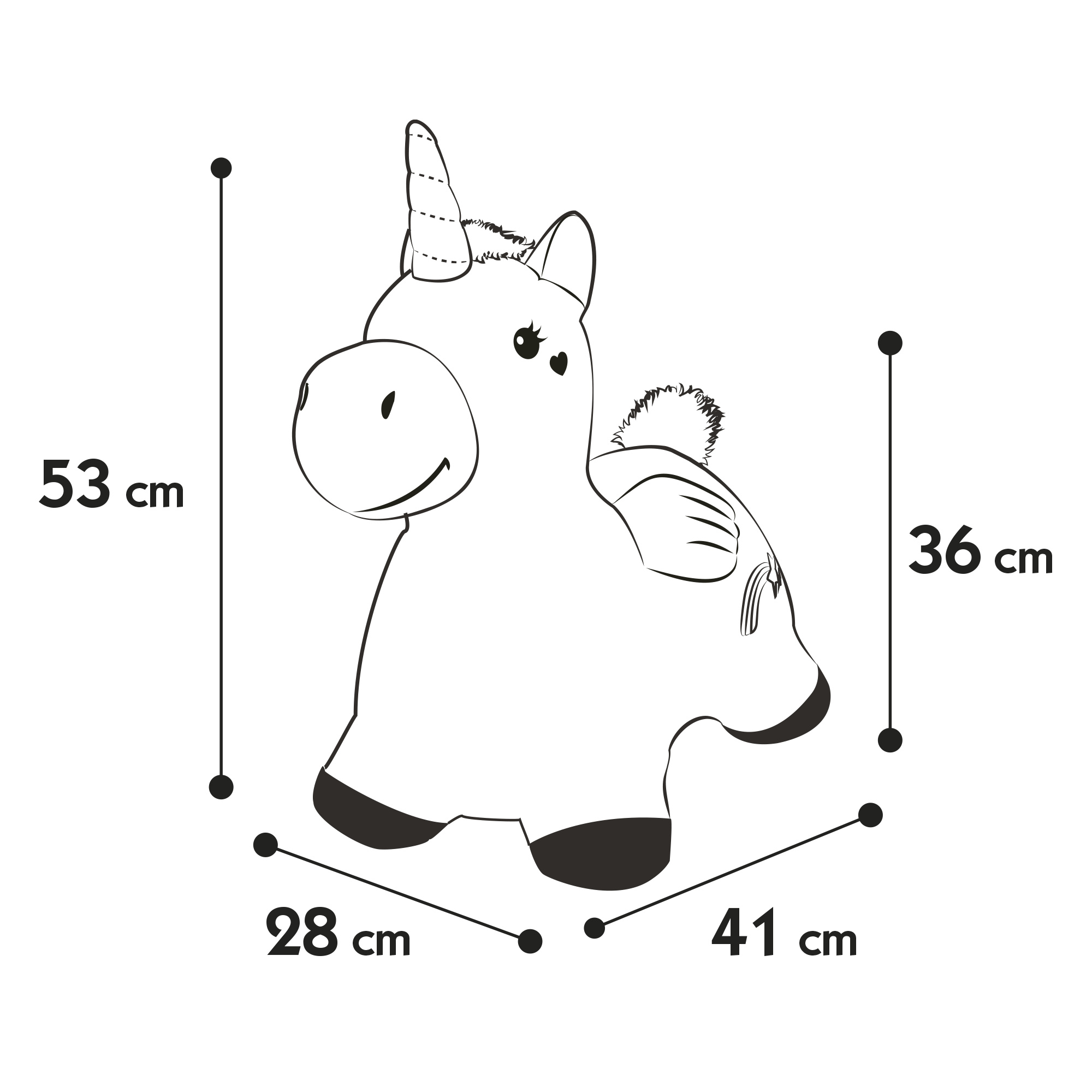 Cavalcabile gonfiabile unicorno - baby smile - BABY SMILE