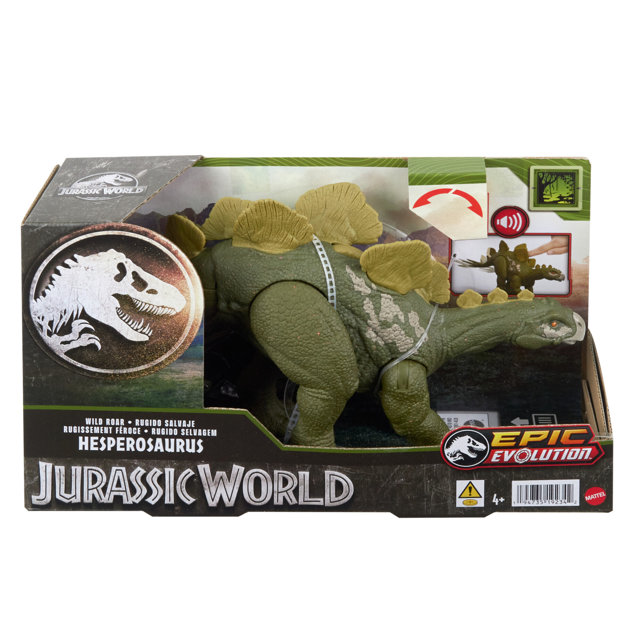 Mattel jurassic world - hesperosauro ruggito selvaggio - Jurassic World