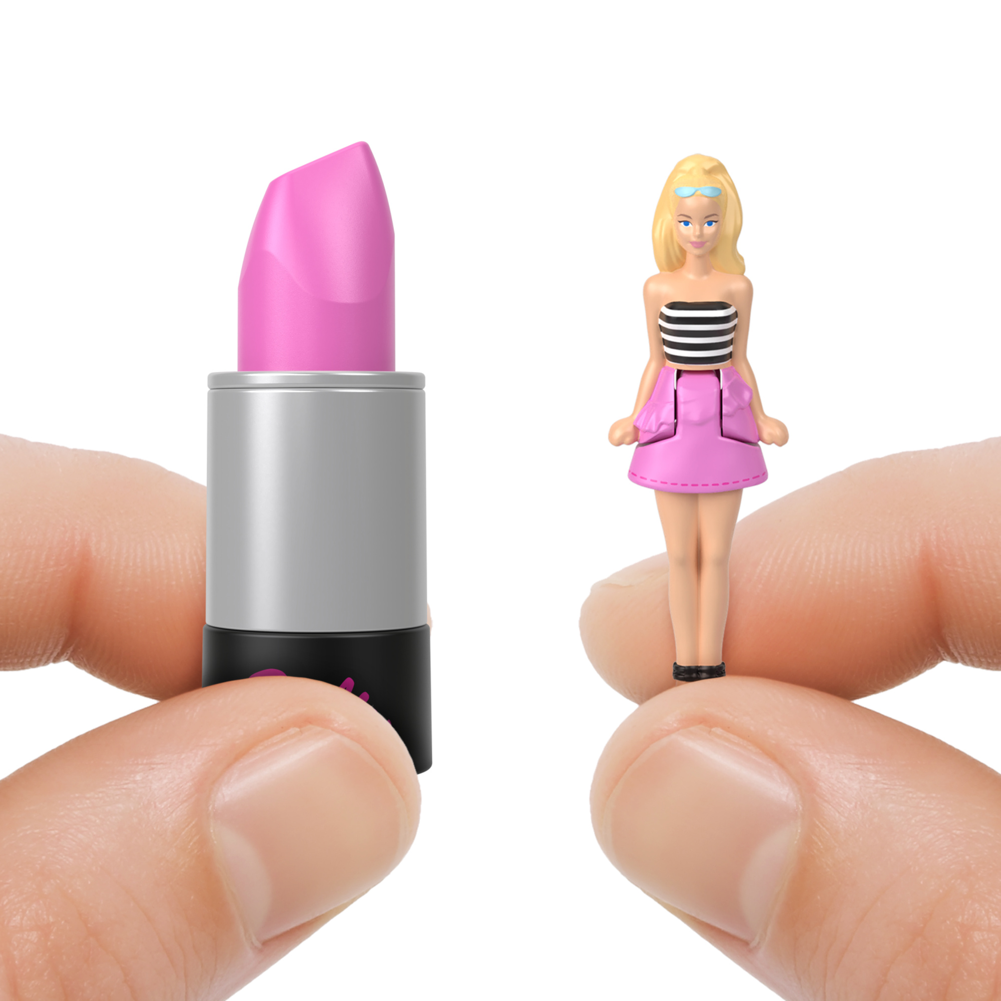 Mini barbieland - fashionistas - mini bambole in un tubetto di rossetto con sorpresa - Barbie