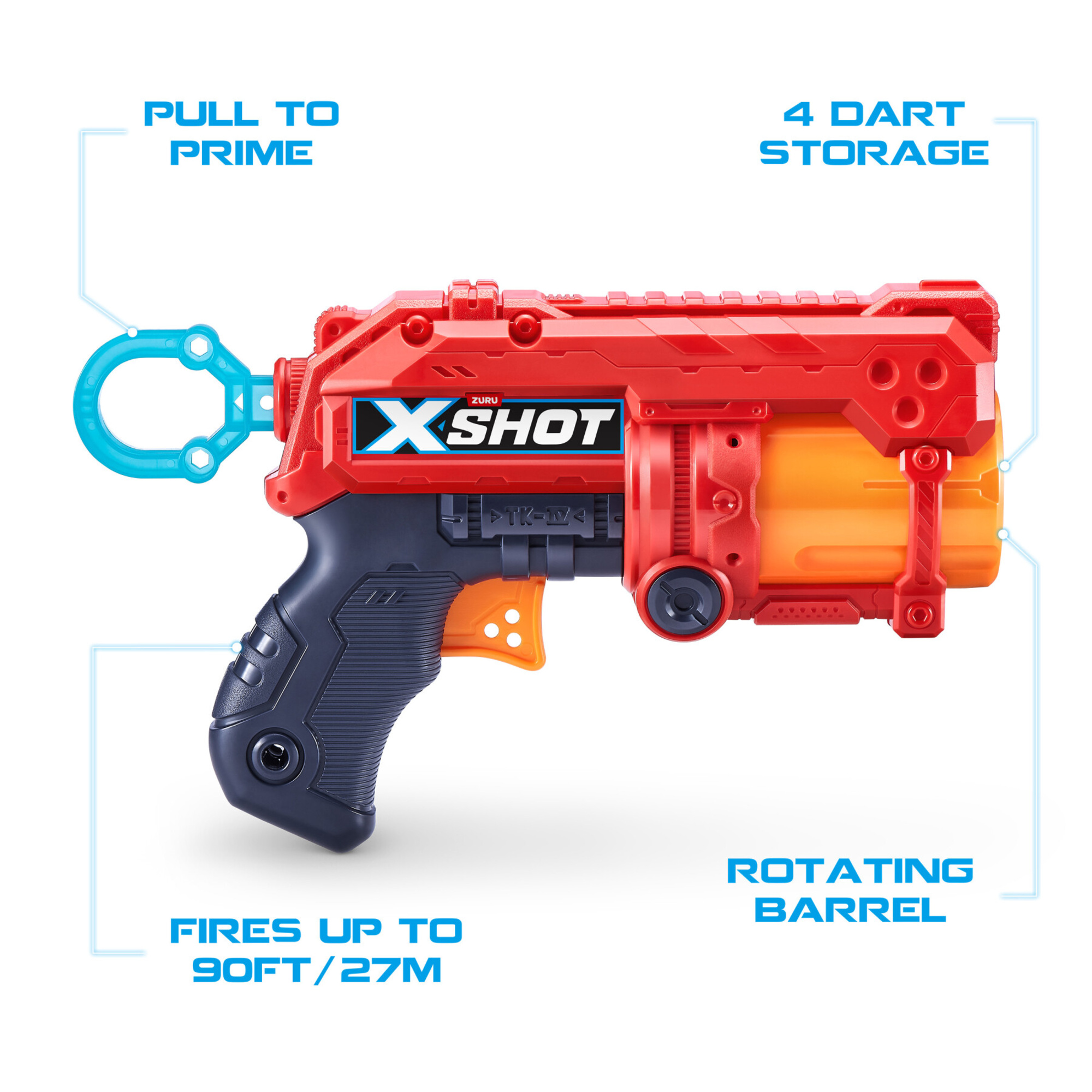 Xshot excel fury 4 blaster 16x freccette in schiuma con tecnologia air pocket - 