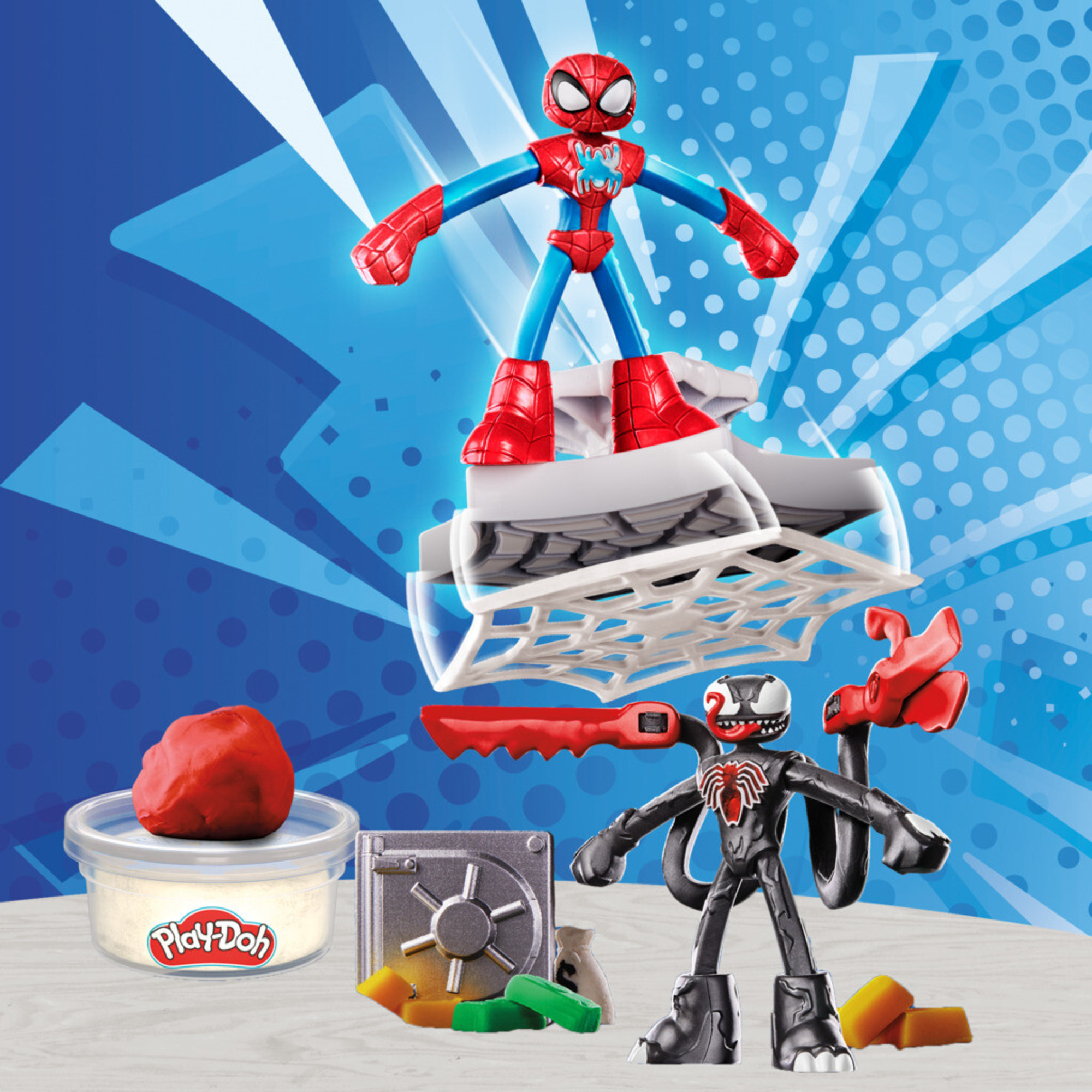 Play-doh marvel - iron man armor maker lab, set da gioco laboratorio delle armature di iron man - PLAY-DOH