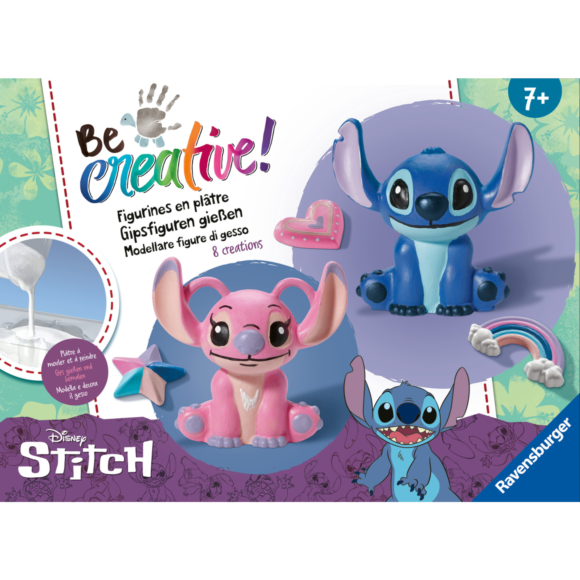 Ravensburger be creative maxi: gioco creativo per creare figurine in gesso, per bambini 7+ anni - RAVENSBURGER