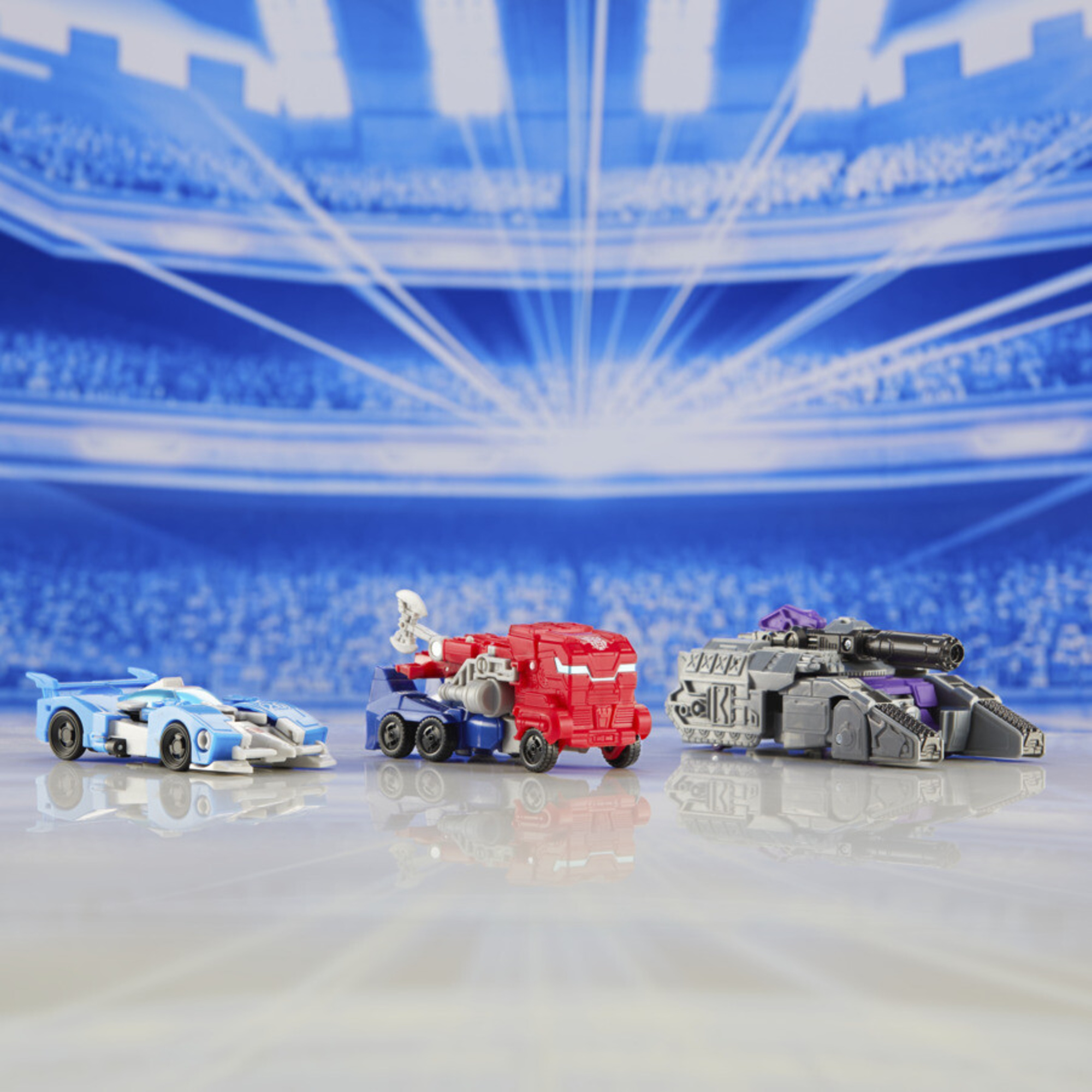 Transformers one, set iacon race 3-pack, con 3 action figure, conversione in 1 passaggio, giocattoli di robot, dai 6 anni in su - Transformers