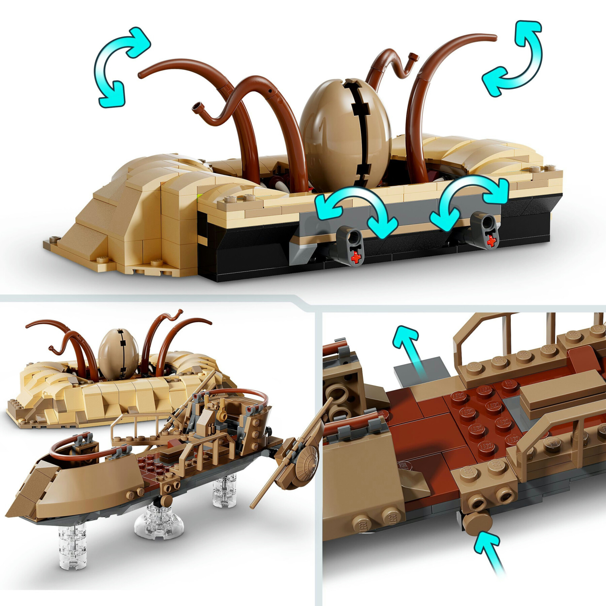 Lego star wars 75396 skiff del deserto e fossa del sarlacc, astronave giocattolo e mostro da costruire, giochi per bambini 9+ - LEGO® Star Wars™