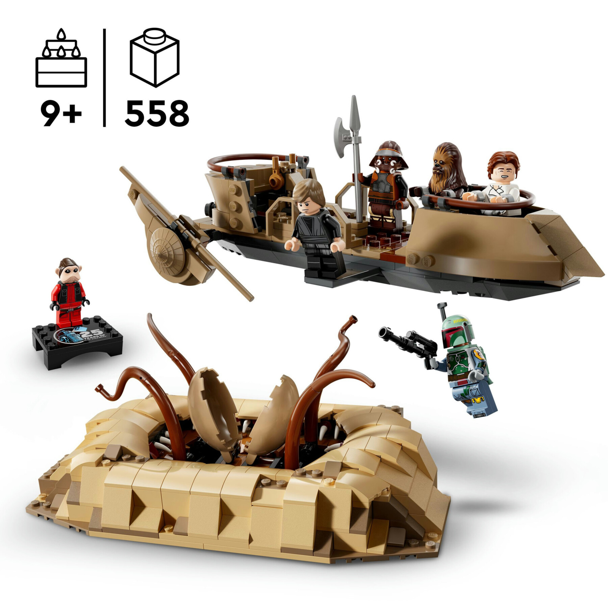 Lego star wars 75396 skiff del deserto e fossa del sarlacc, astronave giocattolo e mostro da costruire, giochi per bambini 9+ - LEGO® Star Wars™