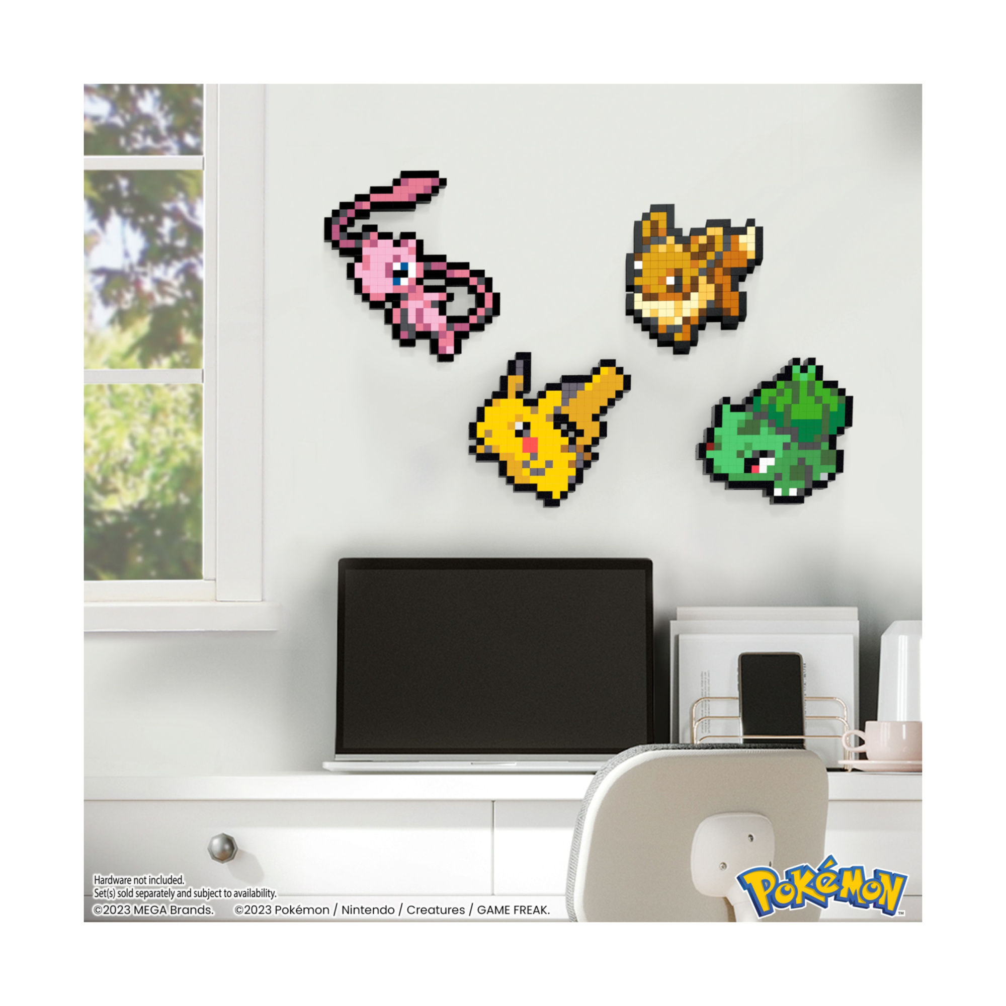 Mega pokémon - eevee pixel art, set da costruire con 323 pezzi e stile retrò pixelato - MEGA BLOCKS