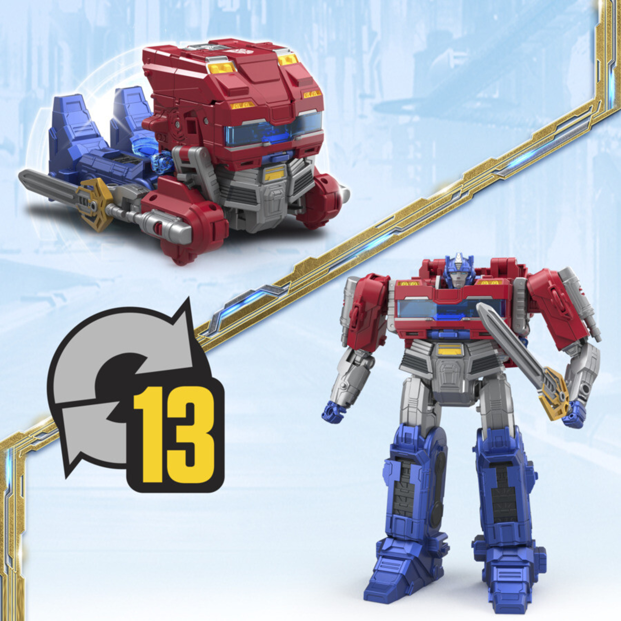 Transformers one - power flip optimus prime (orion pax), action figure interattiva - Transformers