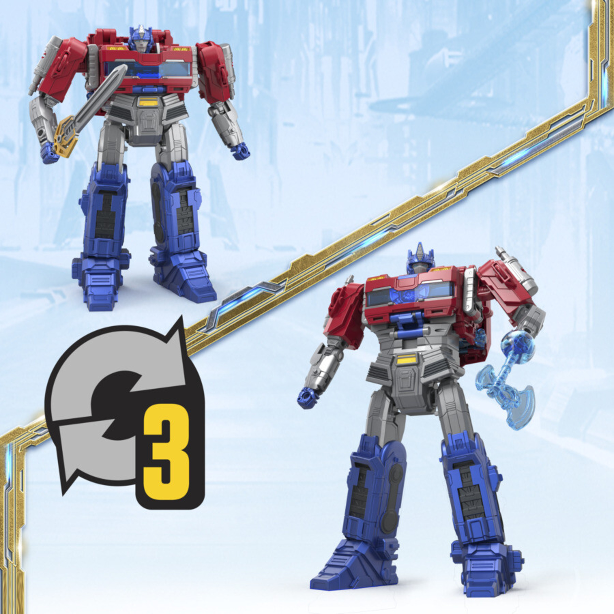 Transformers one - power flip optimus prime (orion pax), action figure interattiva - Transformers