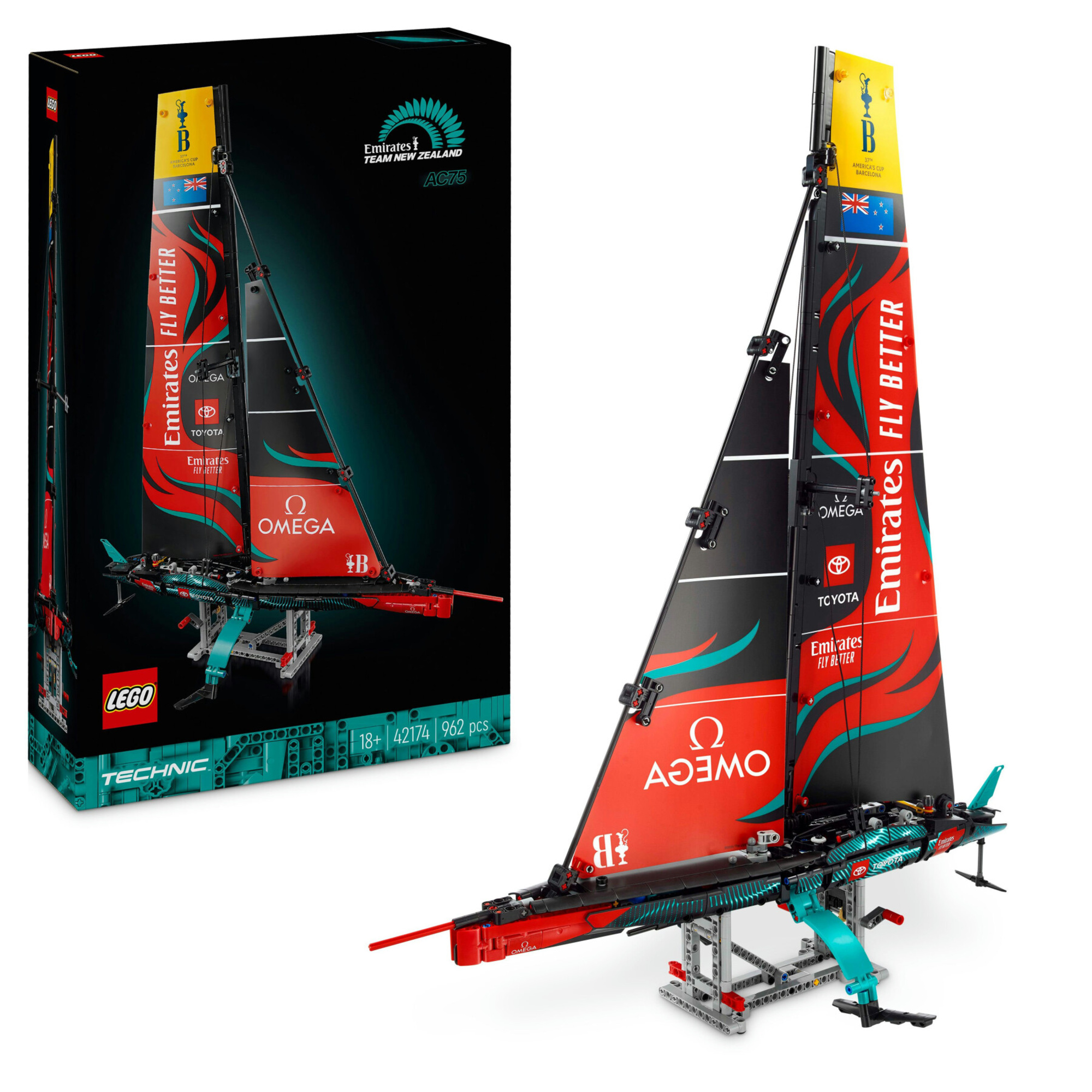 Lego technic 42174 emirates team new zealand ac75, modellino di barca a vela da costruire per adulti, regalo per uomo o donna - LEGO TECHNIC