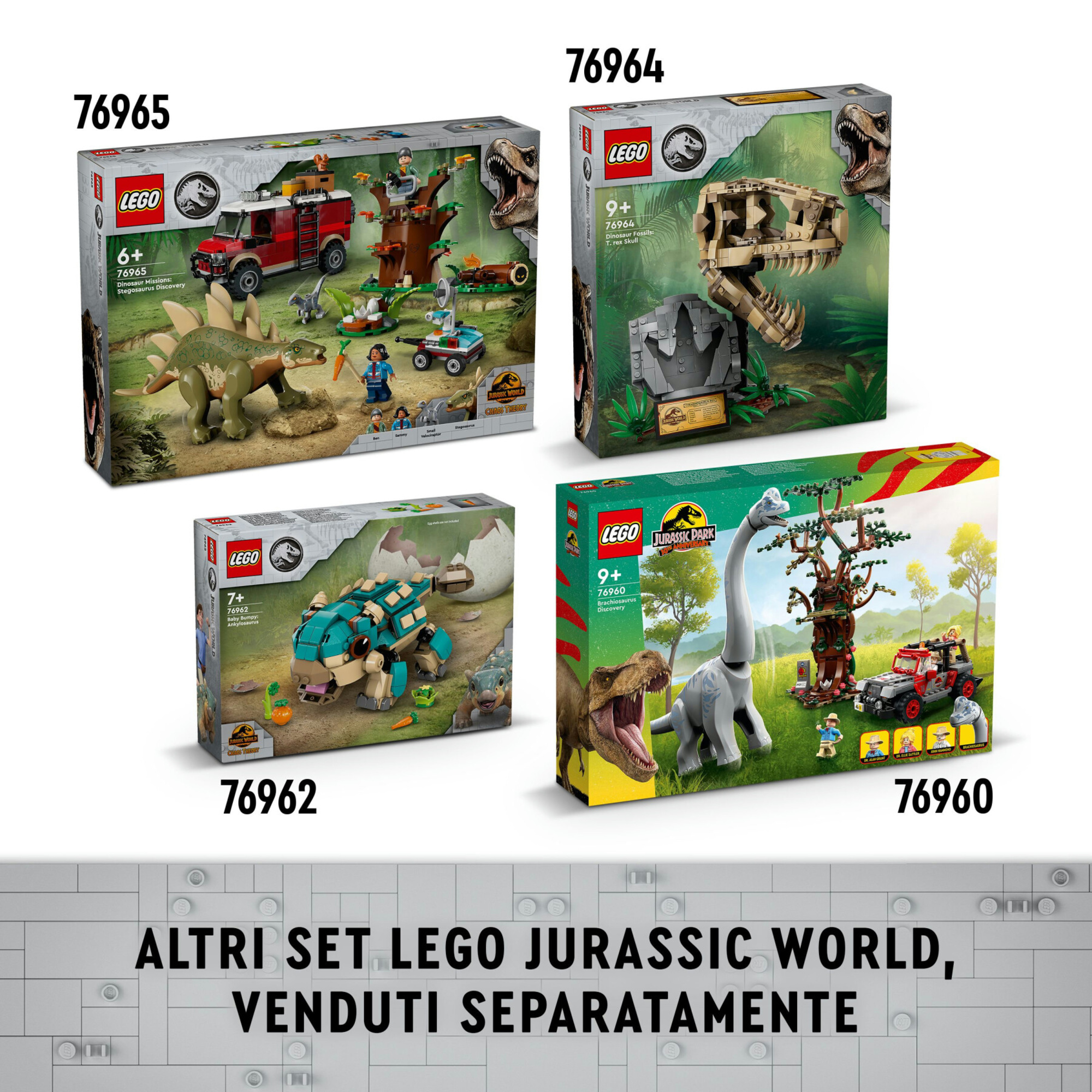 Lego jurassic world 76966 missione dinosauro: camion di trasporto dell’allosauro, giocattolo con veicolo, giochi bambini 8+ - LEGO JURASSIC PARK/W