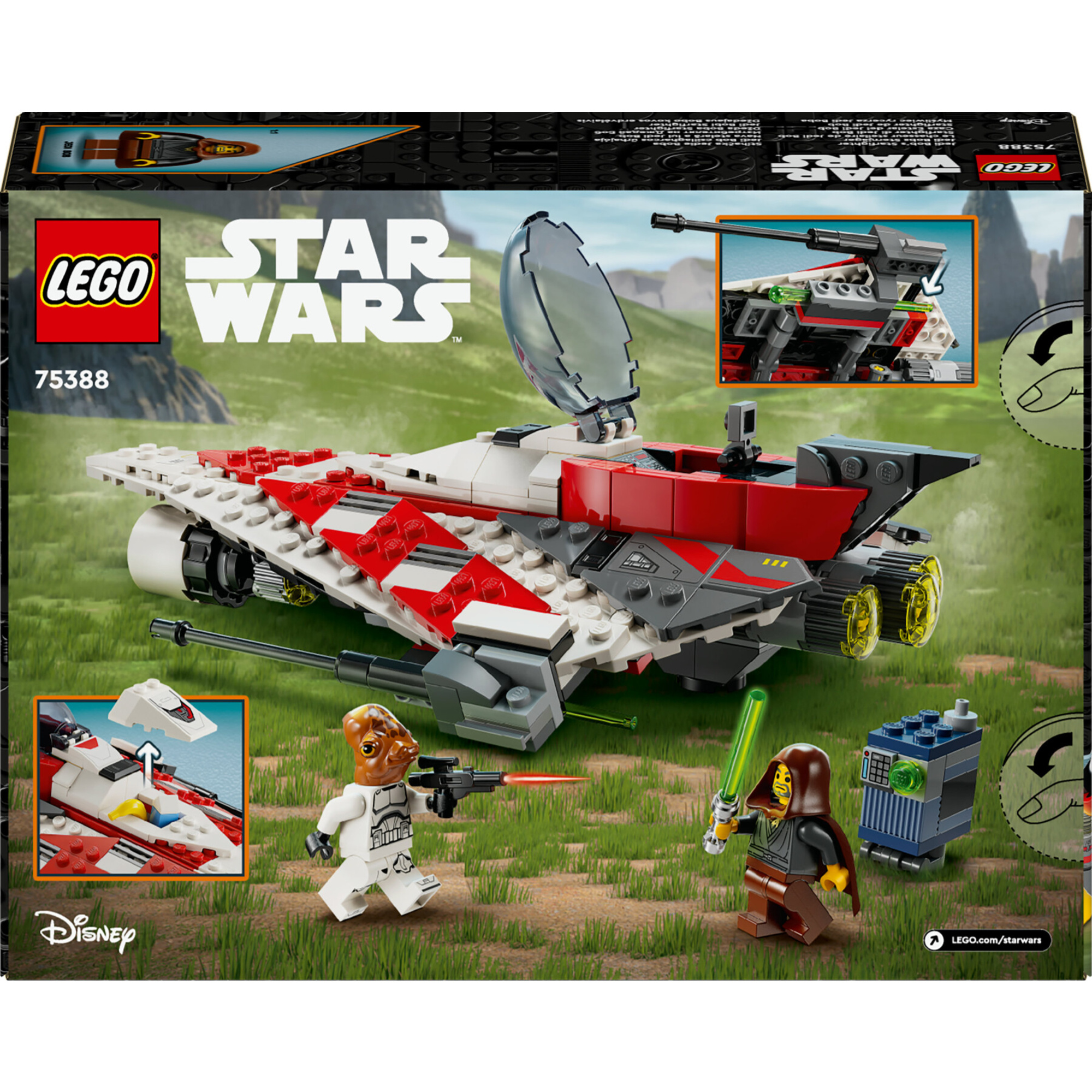 Lego star wars 75388 starfighter di jedi bob, astronave giocattolo da costruire con 2 minifigure, giochi per bambini 8+ - LEGO DREAMZZZ