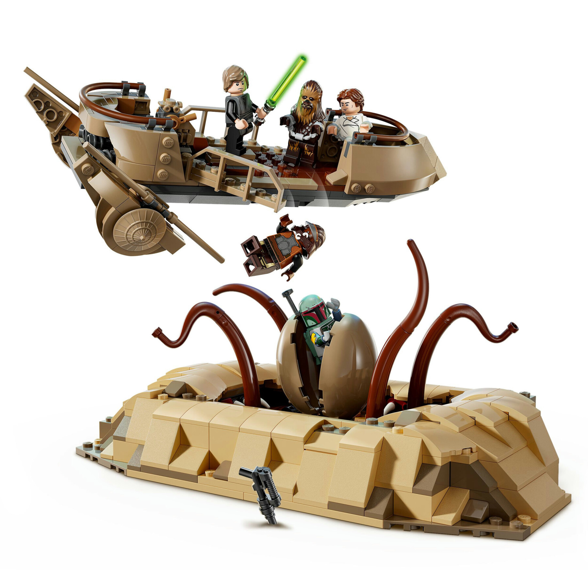 Lego star wars 75396 skiff del deserto e fossa del sarlacc, astronave giocattolo e mostro da costruire, giochi per bambini 9+ - LEGO® Star Wars™