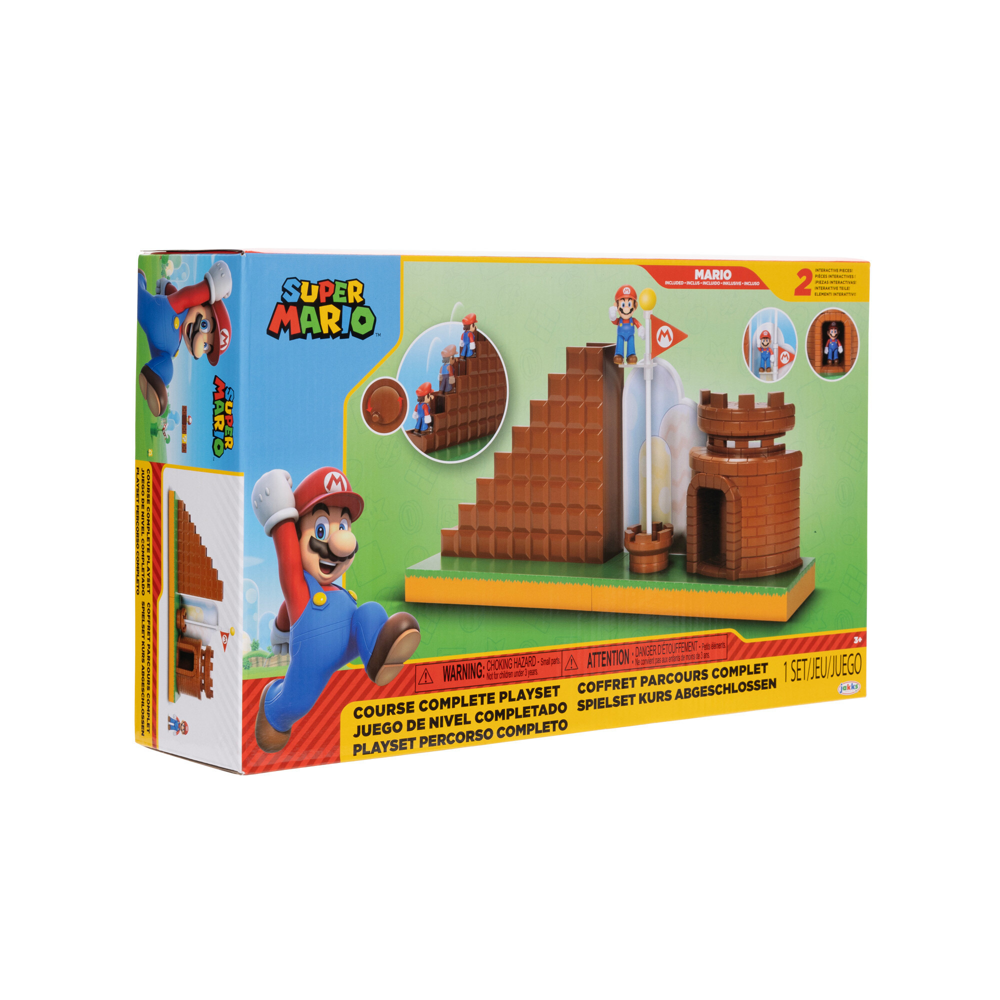 Nintendo sper mario playset interattivo percorso completato con personaggio da 6 cm incluso! - SUPER MARIO BROTHERS