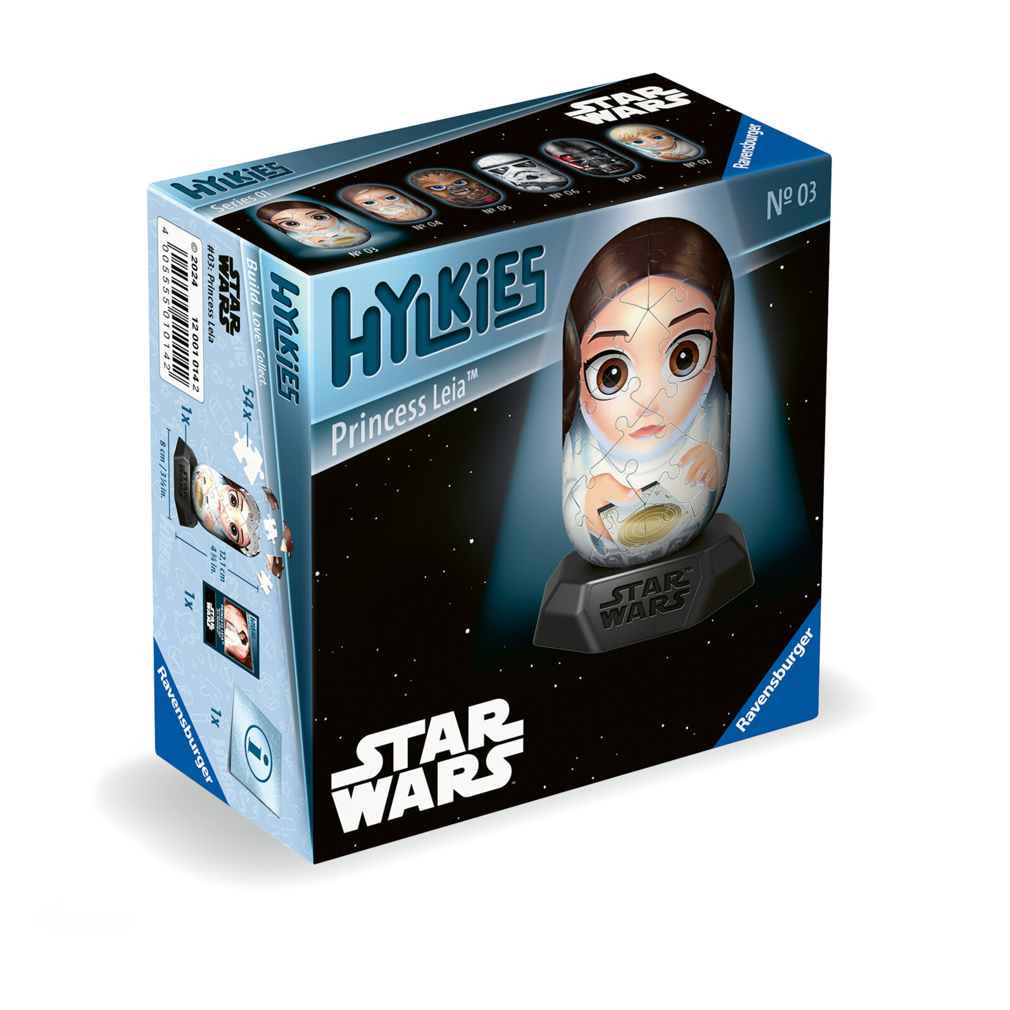 Ravensburger - hylkies star wars, princess leia, personaggi collezionabili, 54 pezzi - RAVENSBURGER 3D PUZZLE