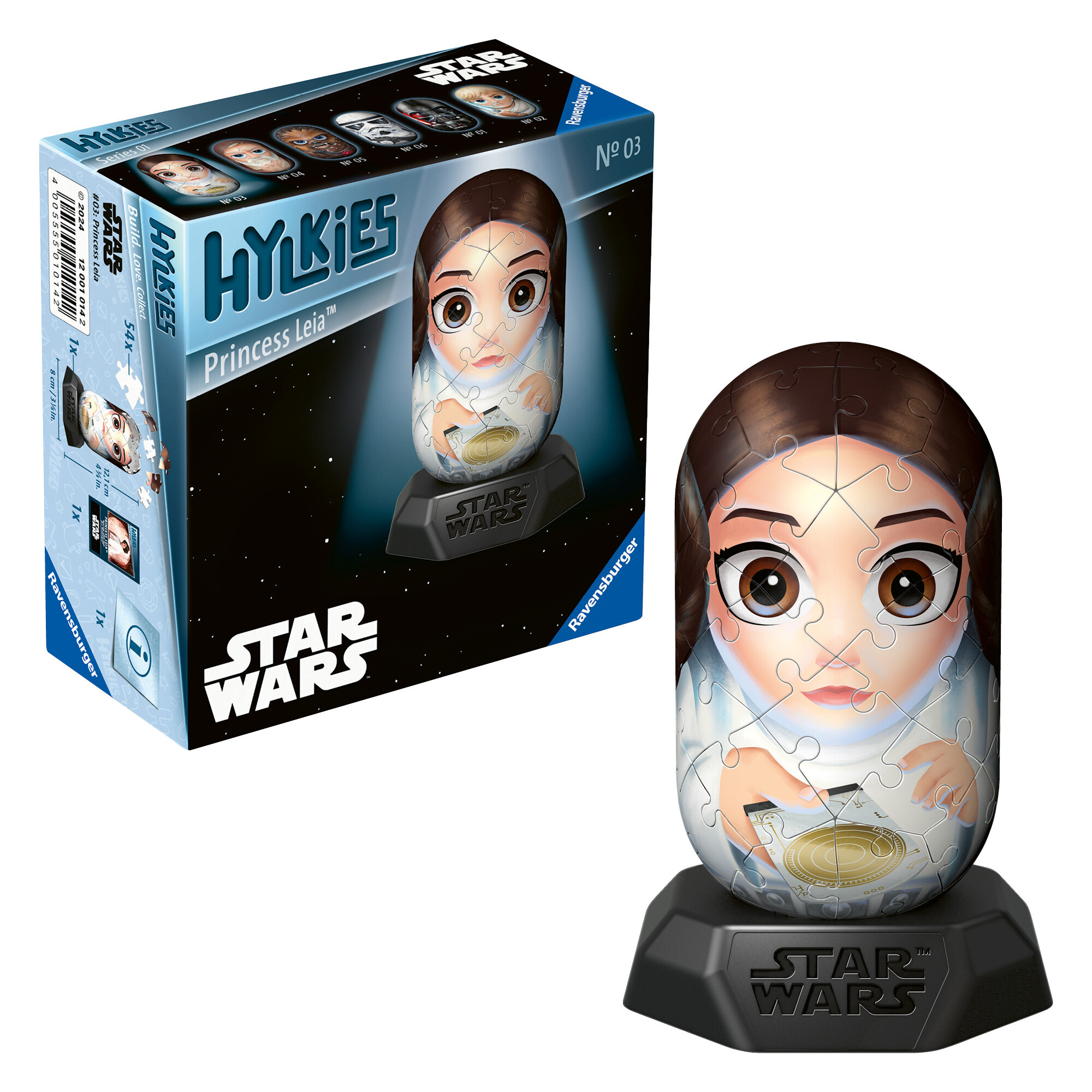 Ravensburger - hylkies star wars, princess leia, personaggi collezionabili, 54 pezzi - RAVENSBURGER 3D PUZZLE