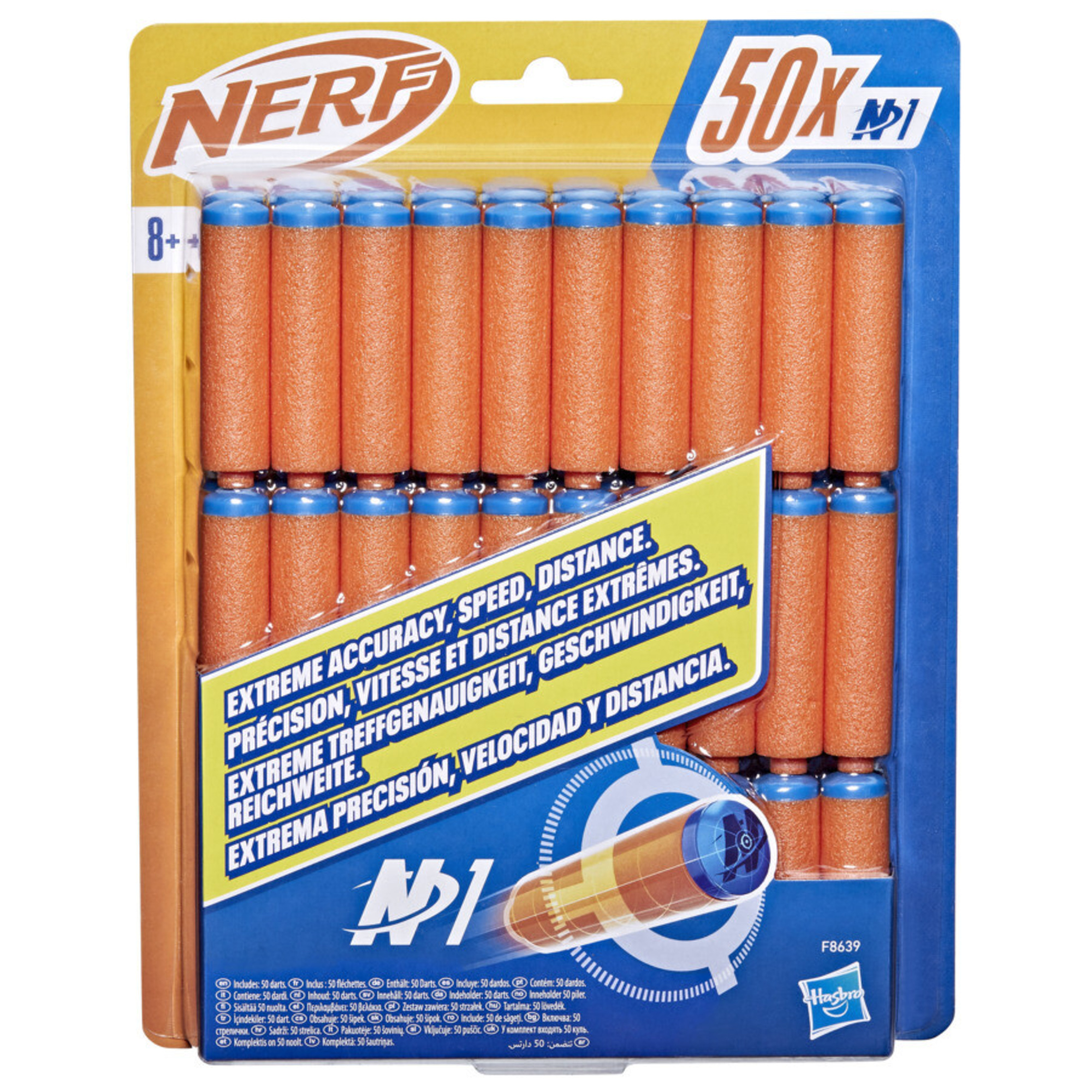 Nerf n-series - dardi nerf n1, confezione da 50 dardi, compatibili solo con blaster nerf n series - NERF