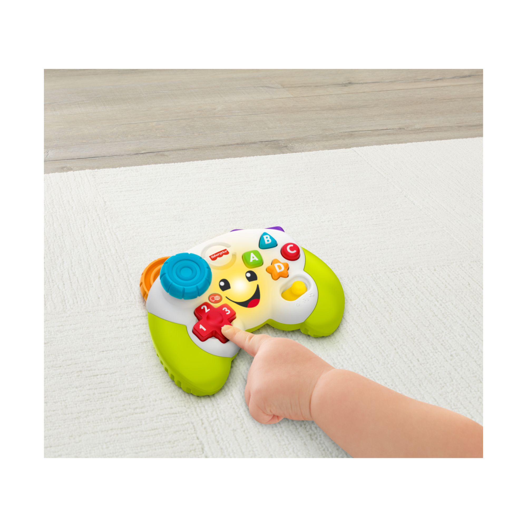 Fisher-price - controller gioca & impara, con due modalità "videogioco" e tanti pulsanti con luci e suoni - 