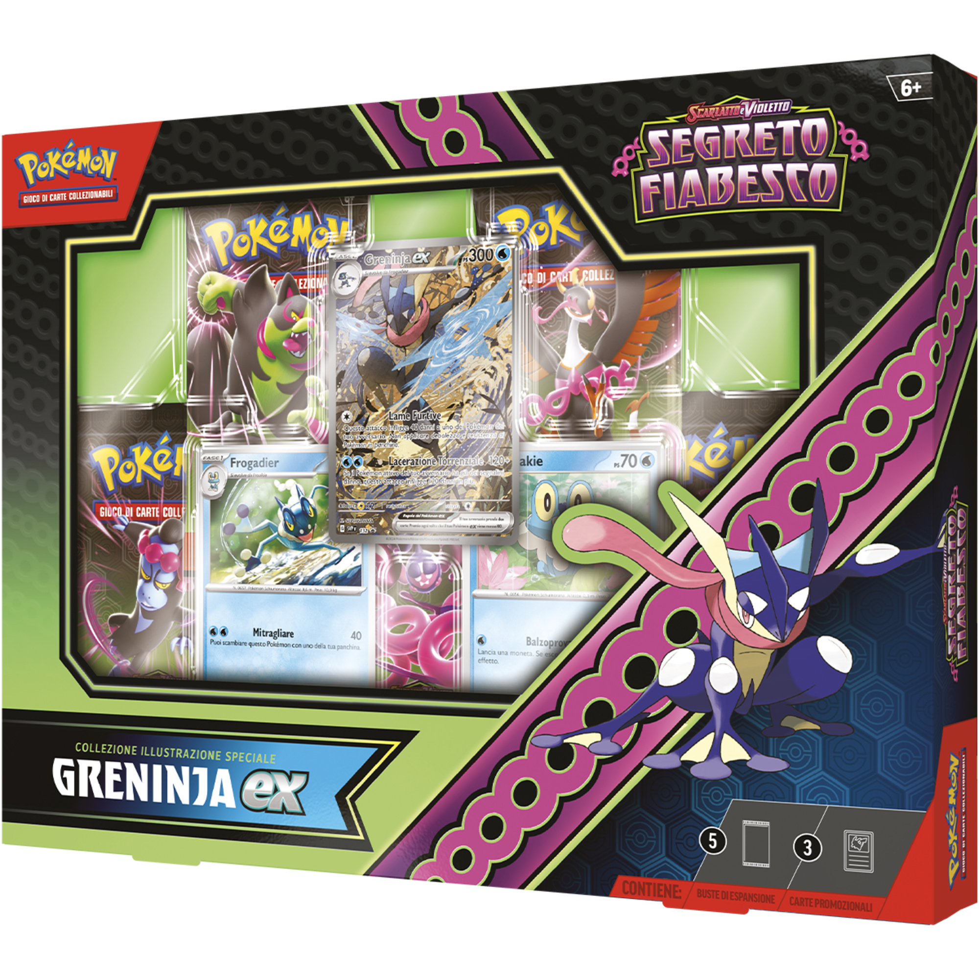 Pokemon sv6.5 segreto fiabesco ex box kingdra-ex e greninja-ex - assortito - POKEMON