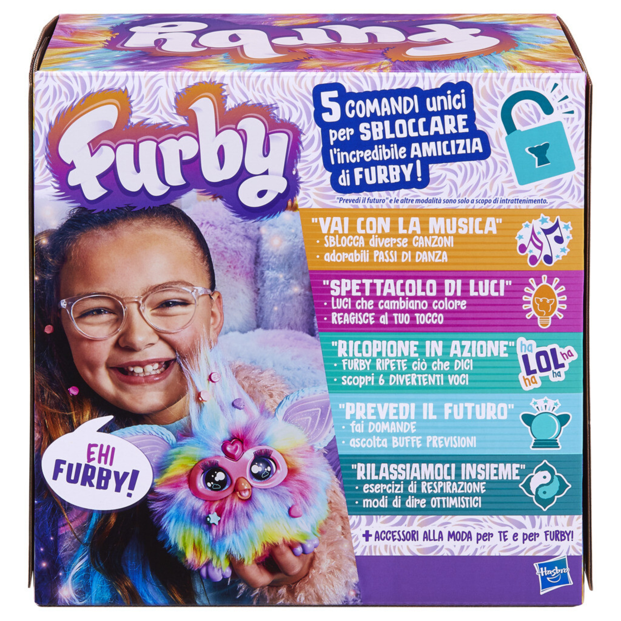 Furby arcobaleno, giocattolo di peluche interattivo - FURBY